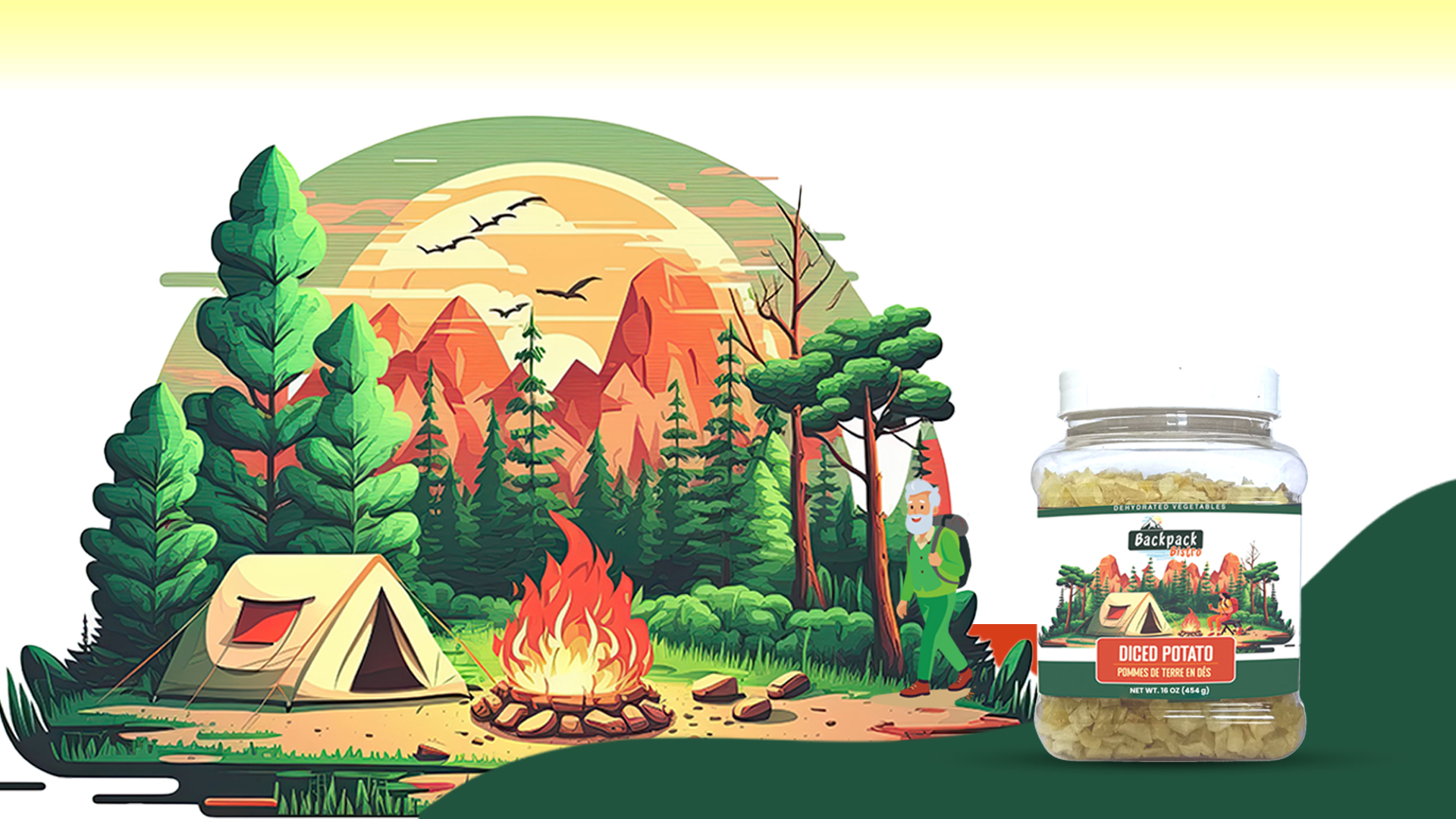 thumbnail video image 2 of Backpack Bistro Dehydrated Diced Potatoes 16 oz , Emergency Food, Daily & Backpacking Meals, 2 of 8