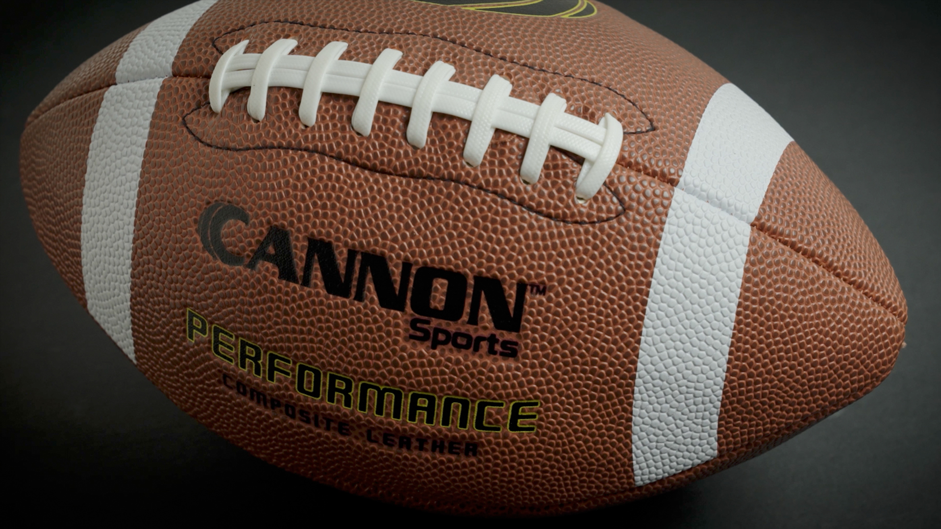 thumbnail video image 2 of Cannon Sports Official Size Football - Composite Leather Football with Extra Grip & Durable Construction for All-Weather Play – Regulation Size Ball with Pump (Orange/White, Official), 2 of 10