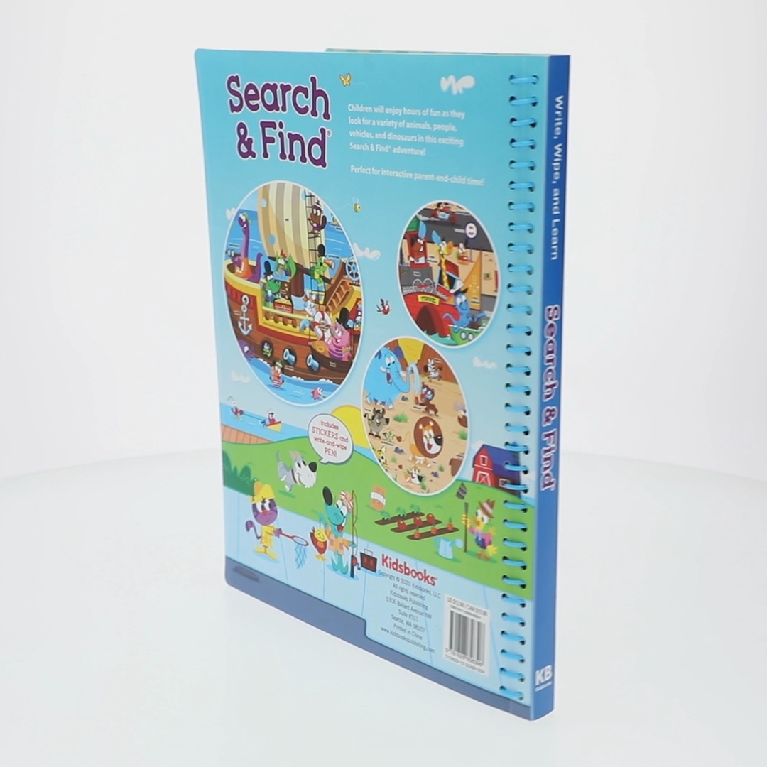 Allen Kidsbooks Selfe Kids Search and Find Write Wipe Learn Spiral