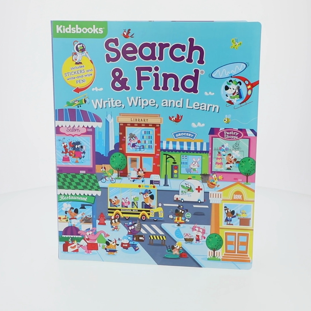 Allen Kidsbooks Selfe Kids Search and Find Write Wipe Learn Spiral