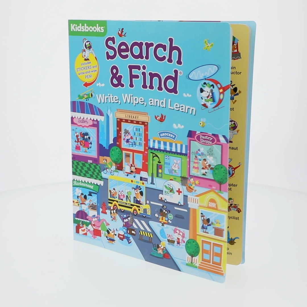 Allen Kidsbooks Selfe Kids Search and Find Write Wipe Learn Spiral