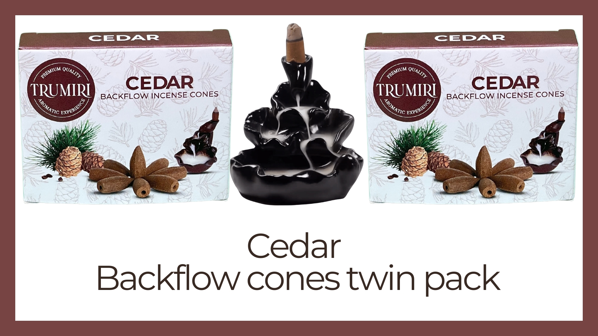 thumbnail video image 2 of Cedar Backflow Incense Cones - Total 20 Incense Cones Waterfall - Dual Pack of 10 Incense Backflow Cones - Waterfall Incense Cones - Incense Waterfall Cones, 2 of 10