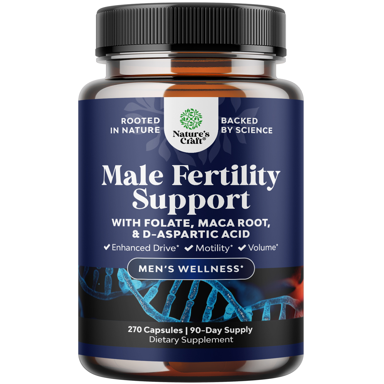 thumbnail video image 2 of Natures Craft Male Fertility Supplements for Sperm Motility with Maca Root & CoQ10, 270 Capsules, 2 of 9