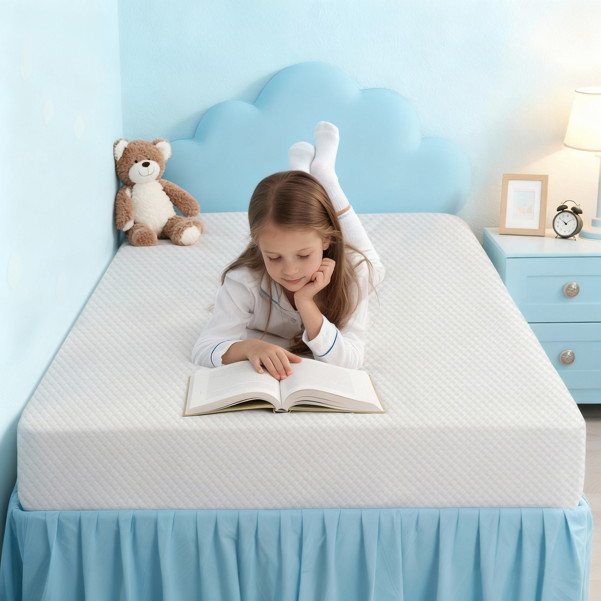 thumbnail video image 2 of Leovanni 8" Gel Memory Foam Mattress, Full - 2-Layer Design with Removable & Washable Cover, Medium Firm Support, CertiPUR-US Certified, 2 of 13