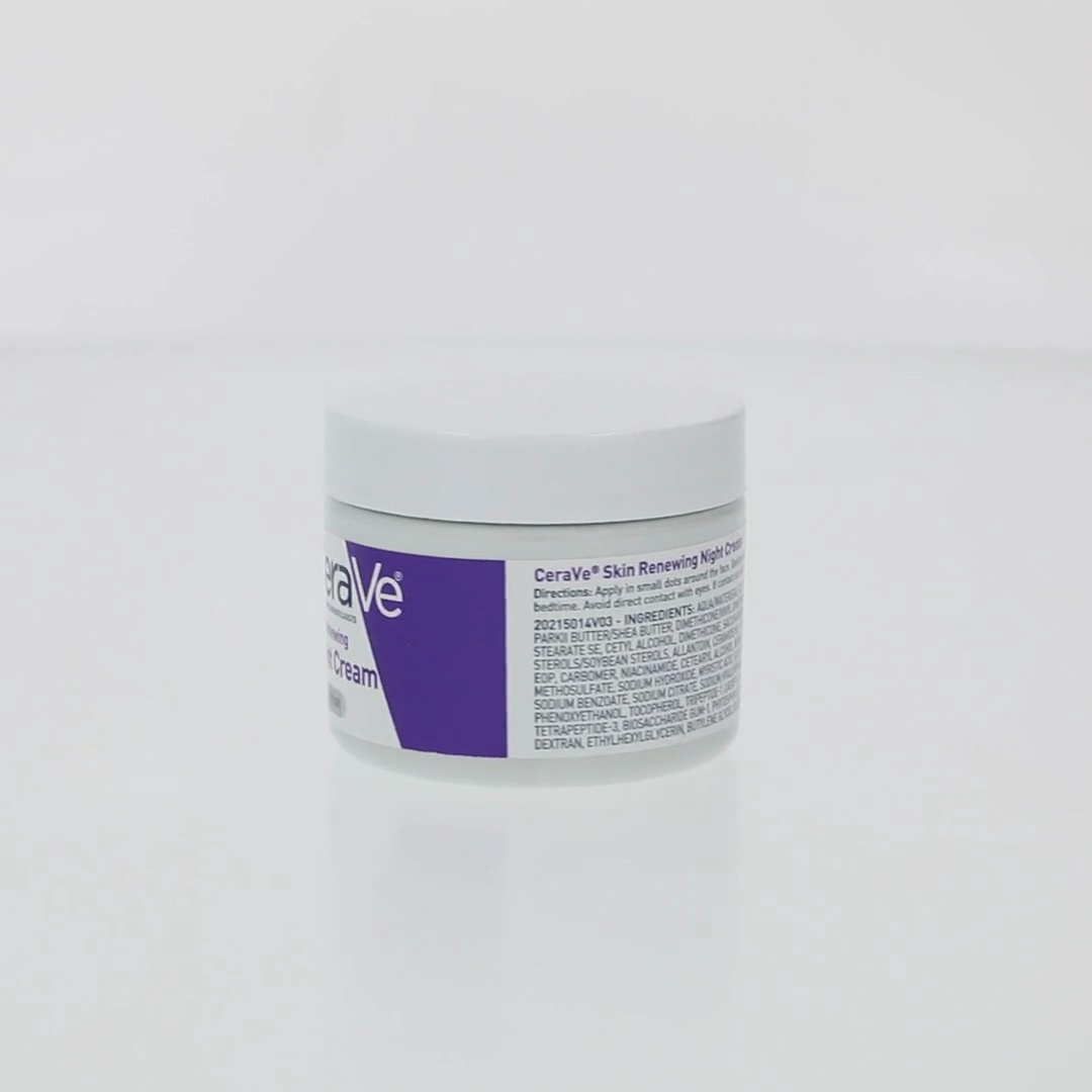 2 pack) CeraVe Moisturizer Skin Renewing Night Face Cream with