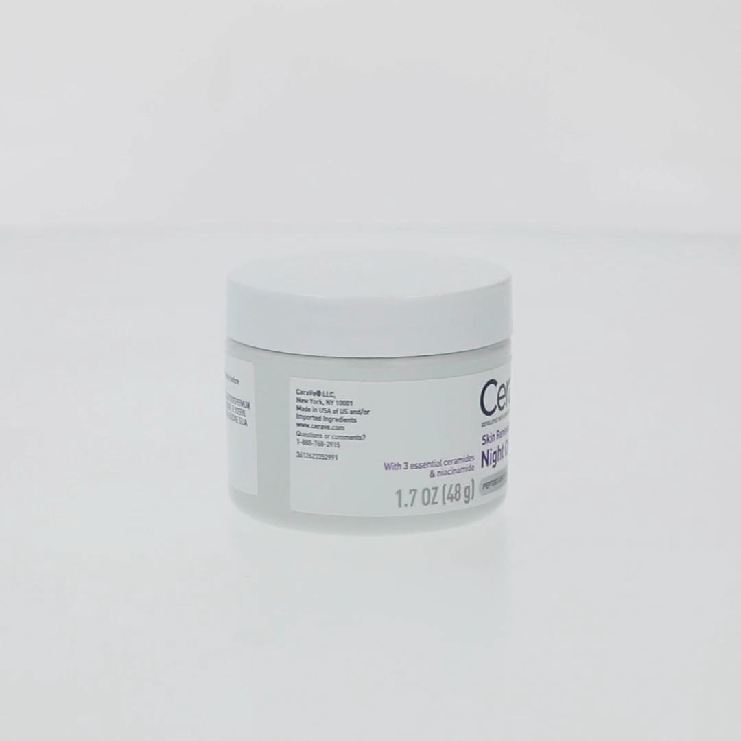 2 pack) CeraVe Moisturizer Skin Renewing Night Face Cream with