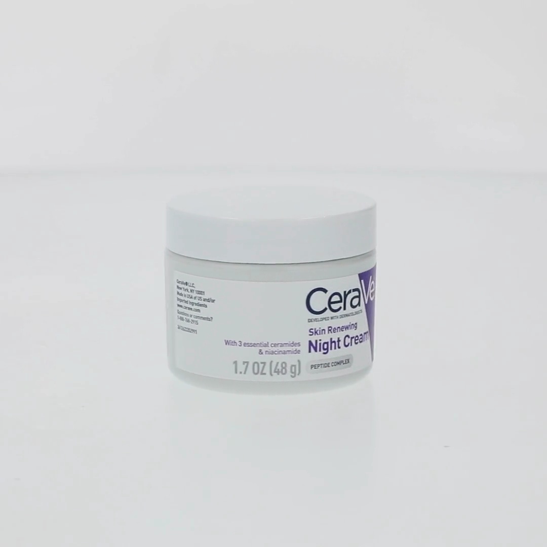 2 pack) CeraVe Skin Renewing Face Night Cream with Peptide Complex