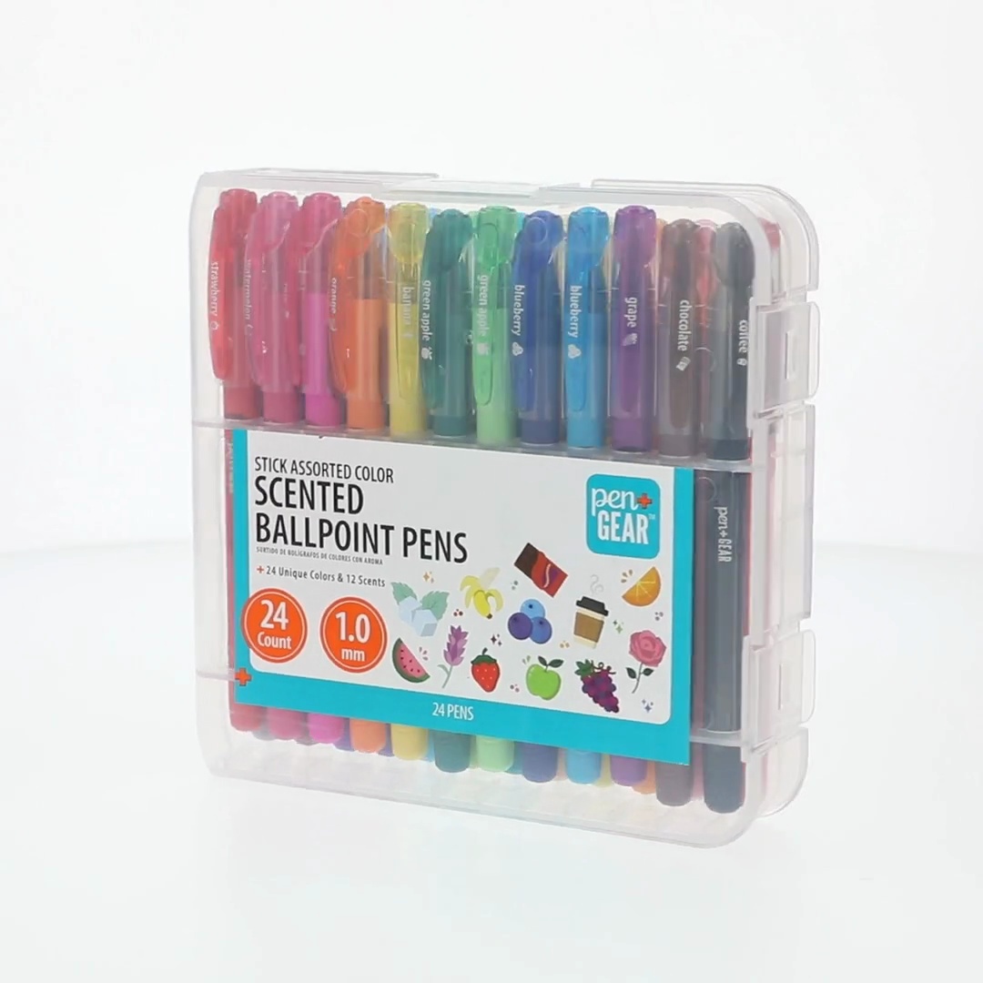 Pen+Gear Scented Ballpoint Pens, 1.0 mm Medium Point, Assorted Ink