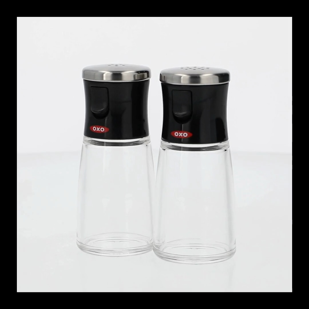 OXO Soft Works Salt and Pepper Shaker Set, Black - Walmart.com