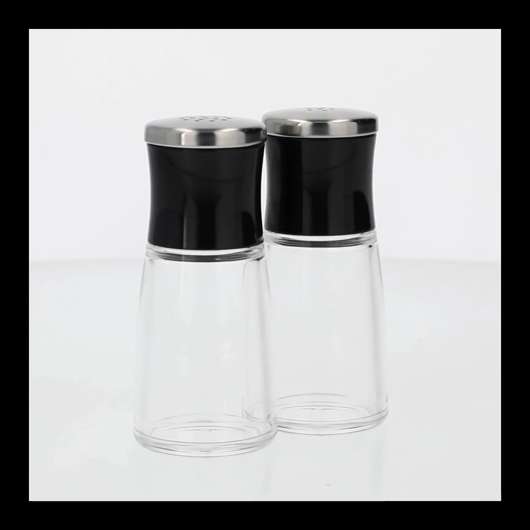 OXO Soft Works Salt and Pepper Shaker Set, Black - Walmart.com