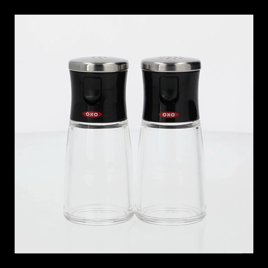 OXO Soft Works Salt and Pepper Shaker Set, Black - Walmart.com