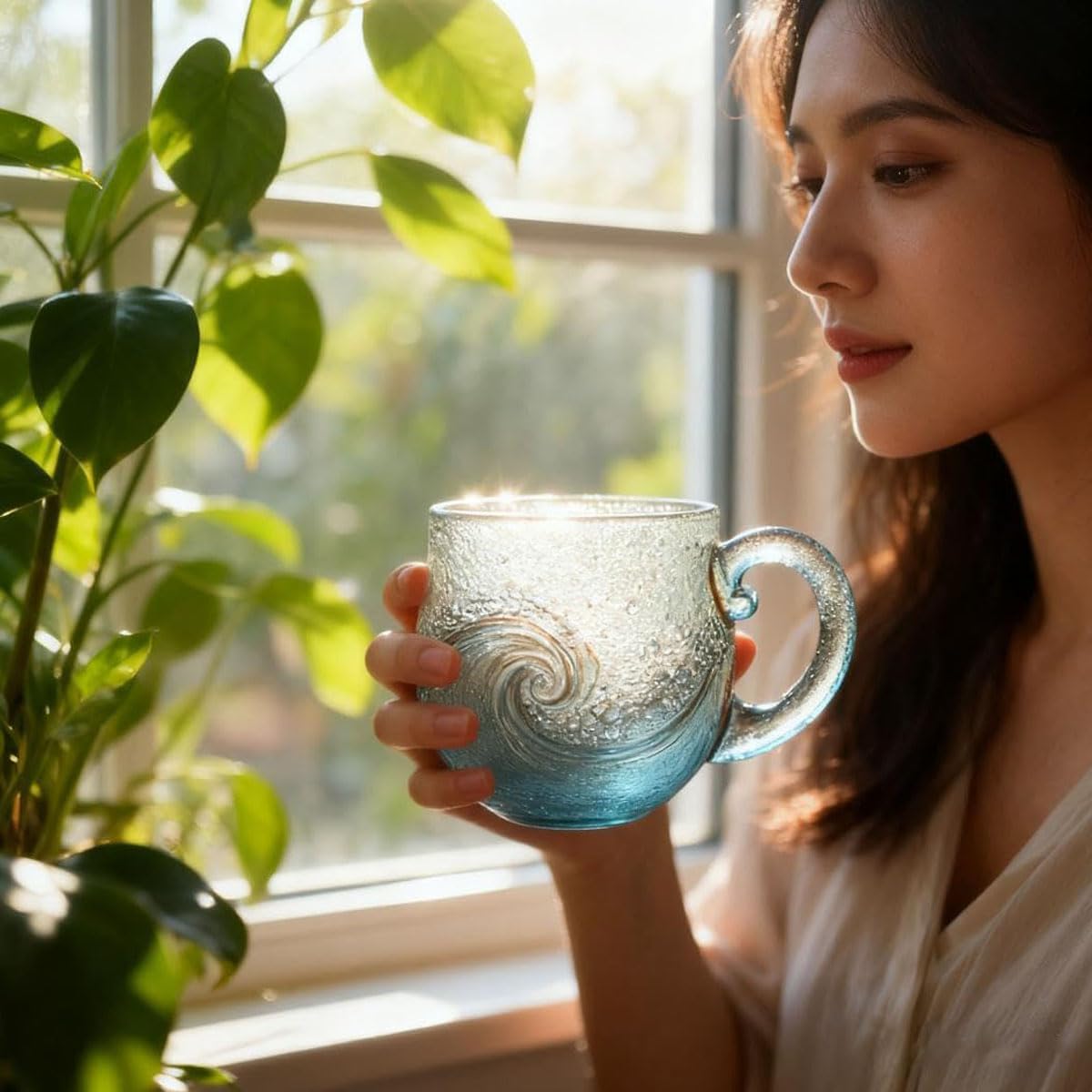 thumbnail video image 2 of 11.8oz Sea Glass Wave Mug Multi-wave Mug Ocean Wave Mug Mug Handcrafted Sea-Inspired Mug for Tea & Coffee Ocean Lovers Christmas Valentine Gift JASKFLY (2pcs）, 2 of 10