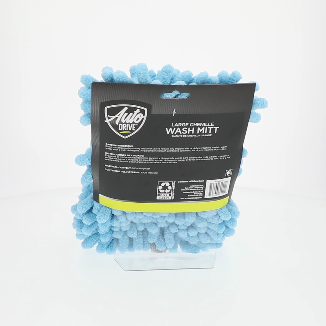Goodyear Chenille Microfibre Car Wash Mitt – Super Soft Scrubbing Glove For A Scratch-Free Shine
