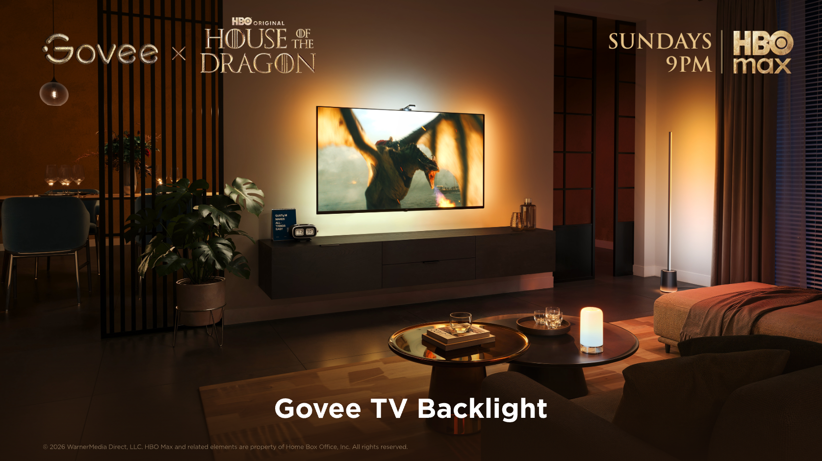 Govee TV Backlight 3 Lite for 75-85 inch TVs, Extra Warm White Light ...