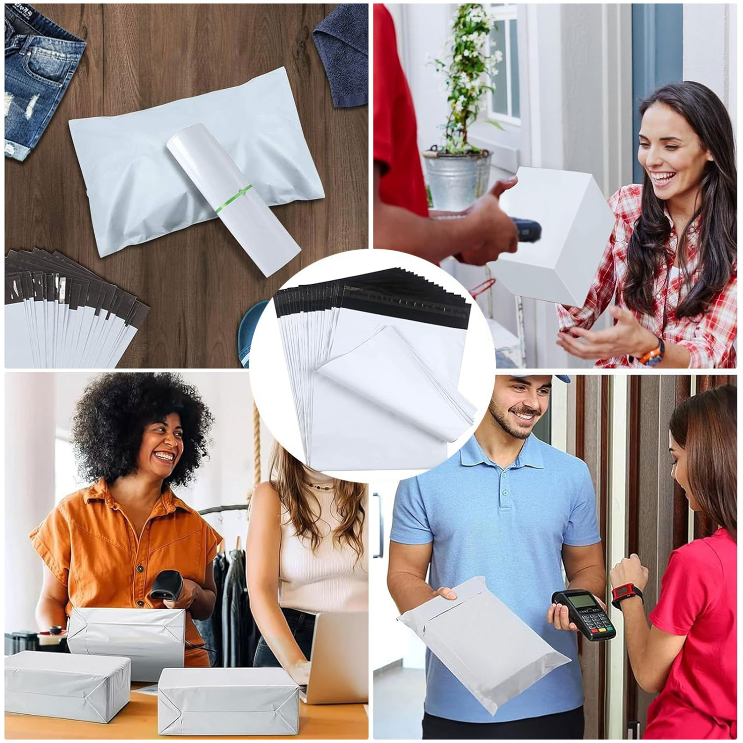 thumbnail video image 2 of 200Pcs Large Poly Mailers, 6 x 9 inch Waterproof and Tear-Proof Self Adhesive Large Shipping Bags, Strong Thick Mailing Bags, 2 of 9