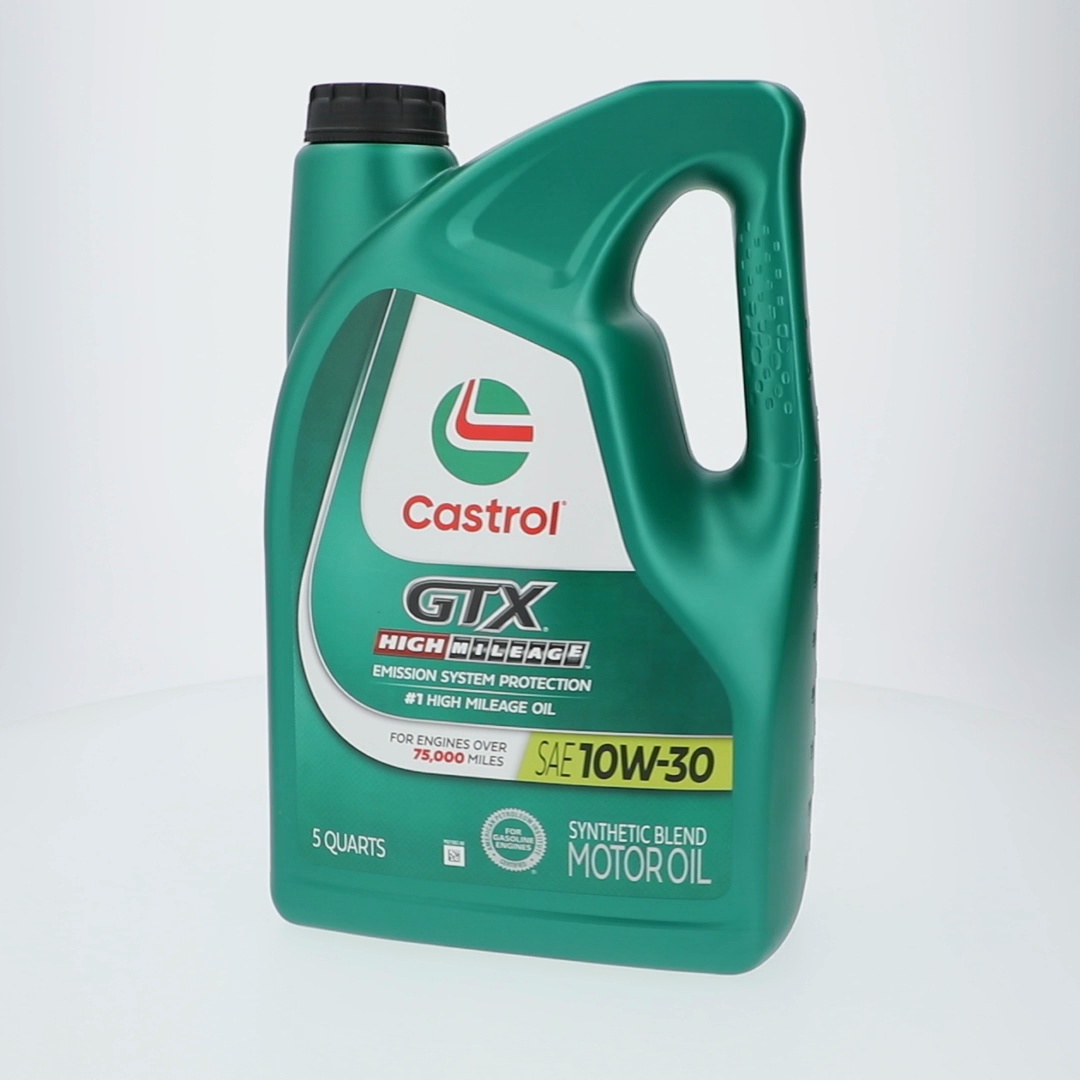 Castrol High Mileage 10W-30 Synthetic Blend Motor Oil 5 Quarts