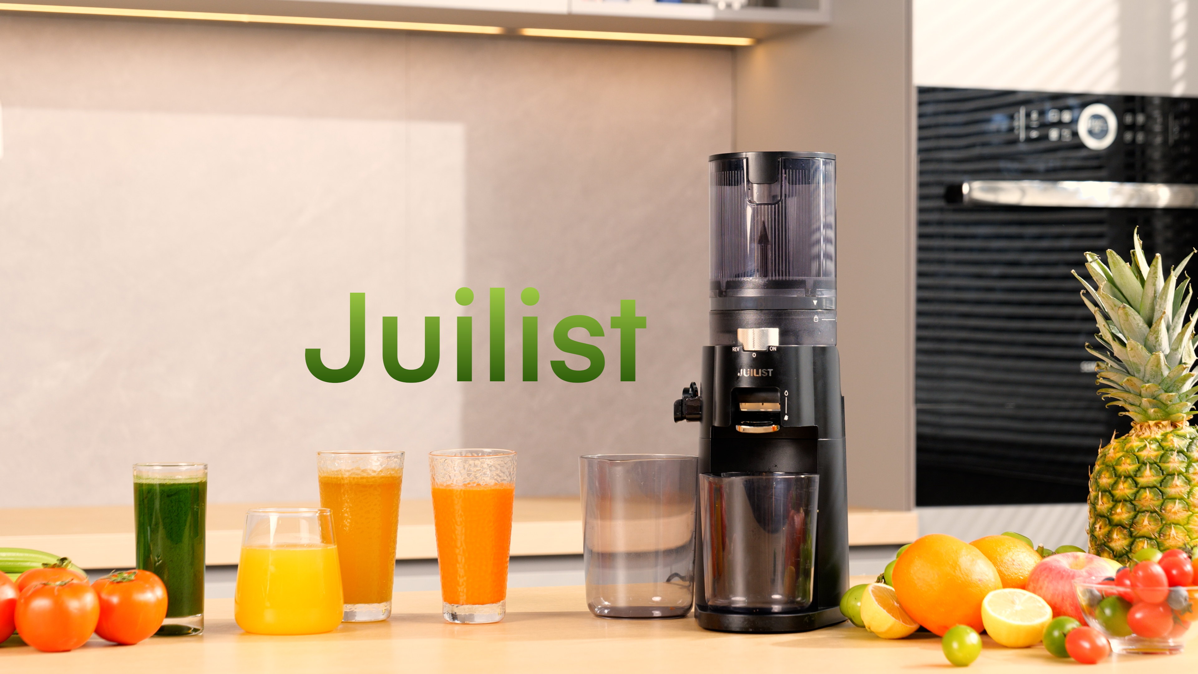 thumbnail video image 2 of Juilist Juicer Machine for Fruits and Vegetables, BPA-Free, High Juice Yield, 60 RPM, Easy to Clean, Includes Cleaning Brush, Black, 2 of 10