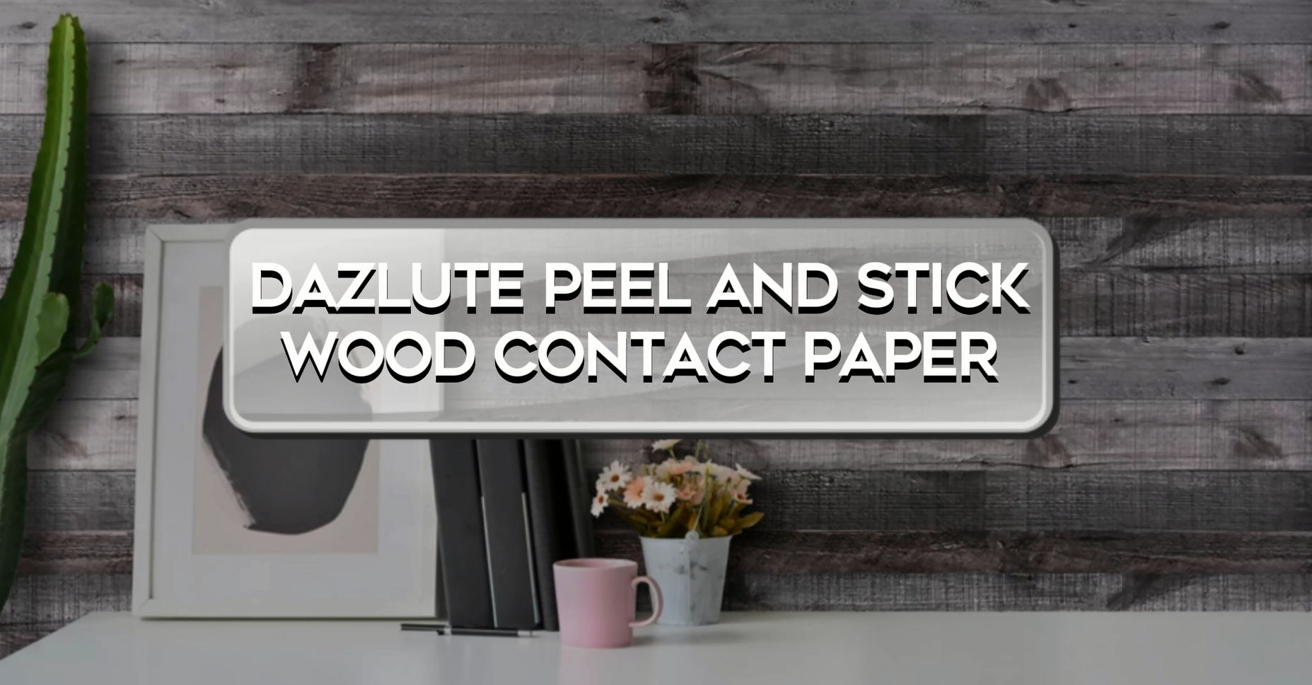 thumbnail video image 2 of Caltero Peel and Stick Wallpaper Gray Wood Wallpaper Self Adhesive Wallpaper Craft, 17.71"x 118", 2 of 10