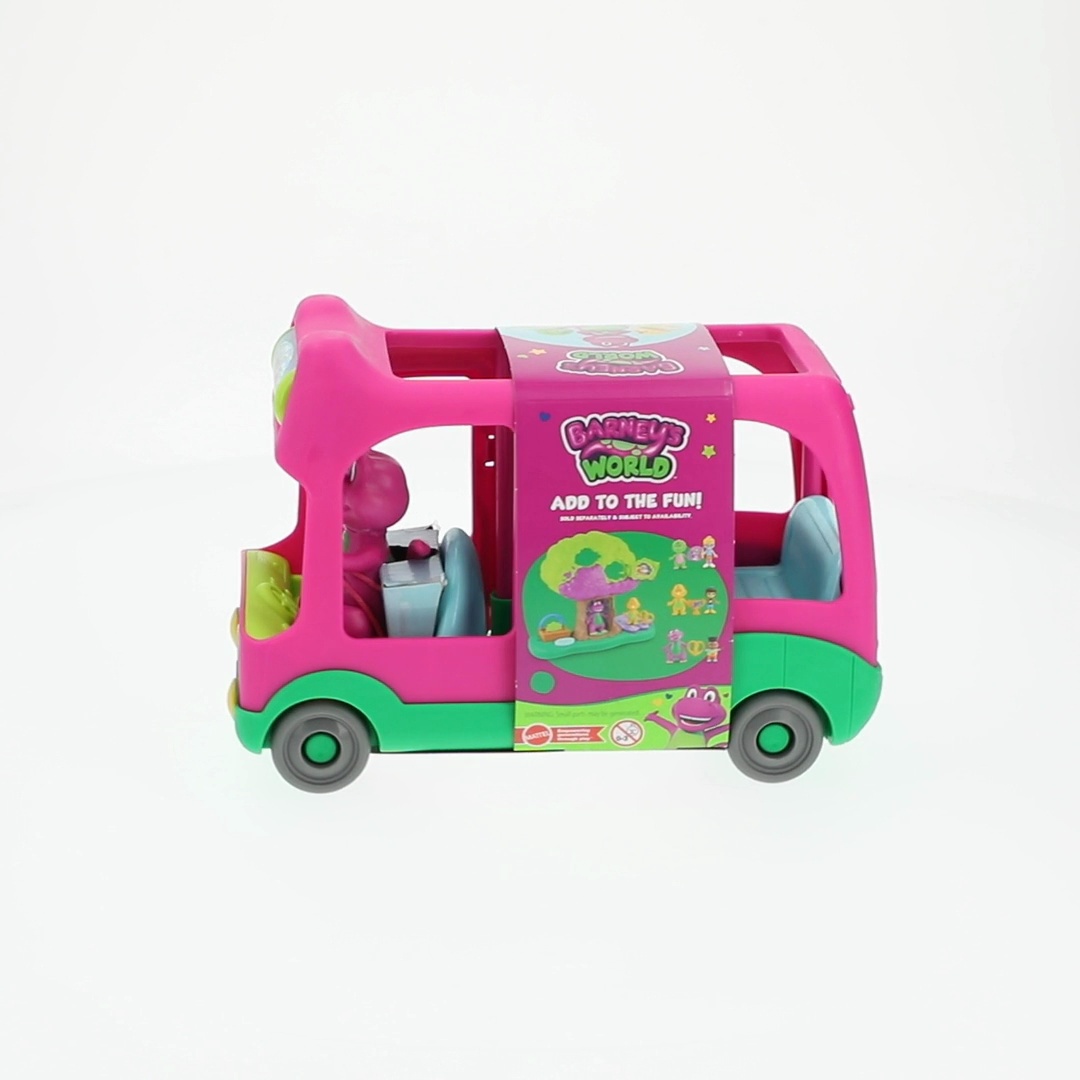 Fisher-Price Barney's World Adventure Bus Push-Along Toy & Barney