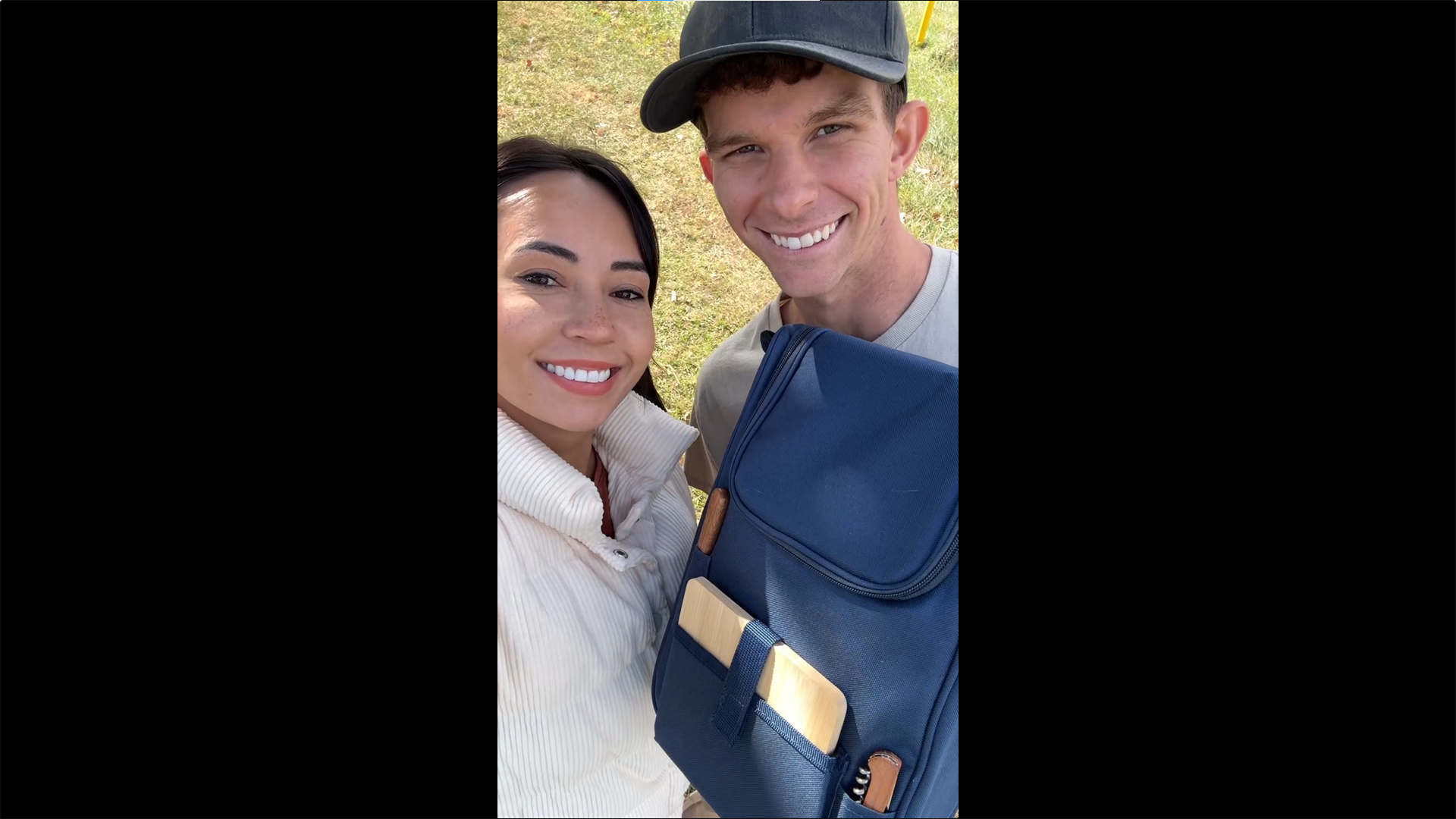 thumbnail video image 2 of Insulated 2 Bottle Wine Travel Tote Bag with Cheese Set - Portable Picnic Carrier Kit, 2 of 7