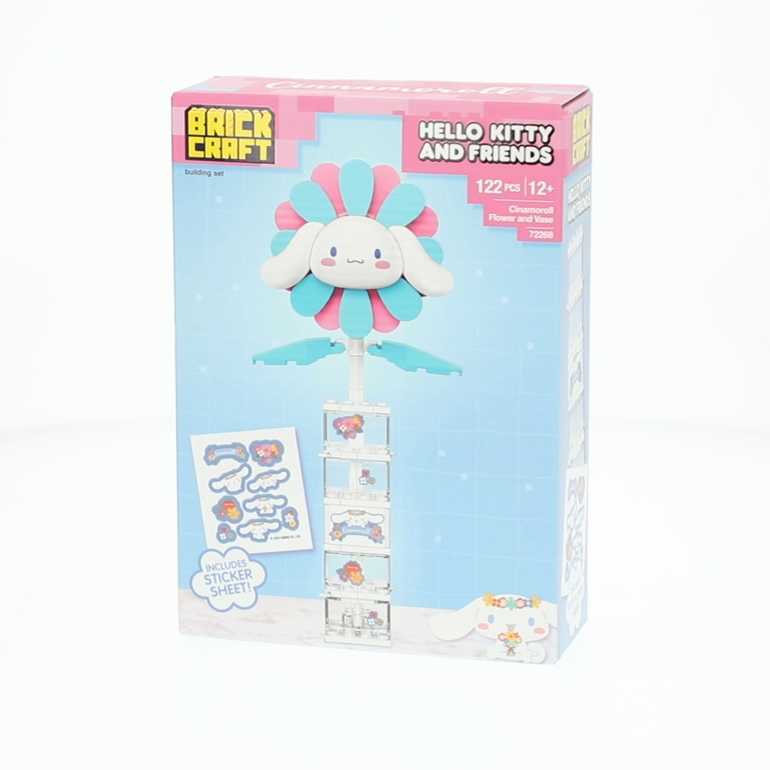 Brickcraft, Building Kit, 122 pcs, Cinnamoroll Flower & Vase