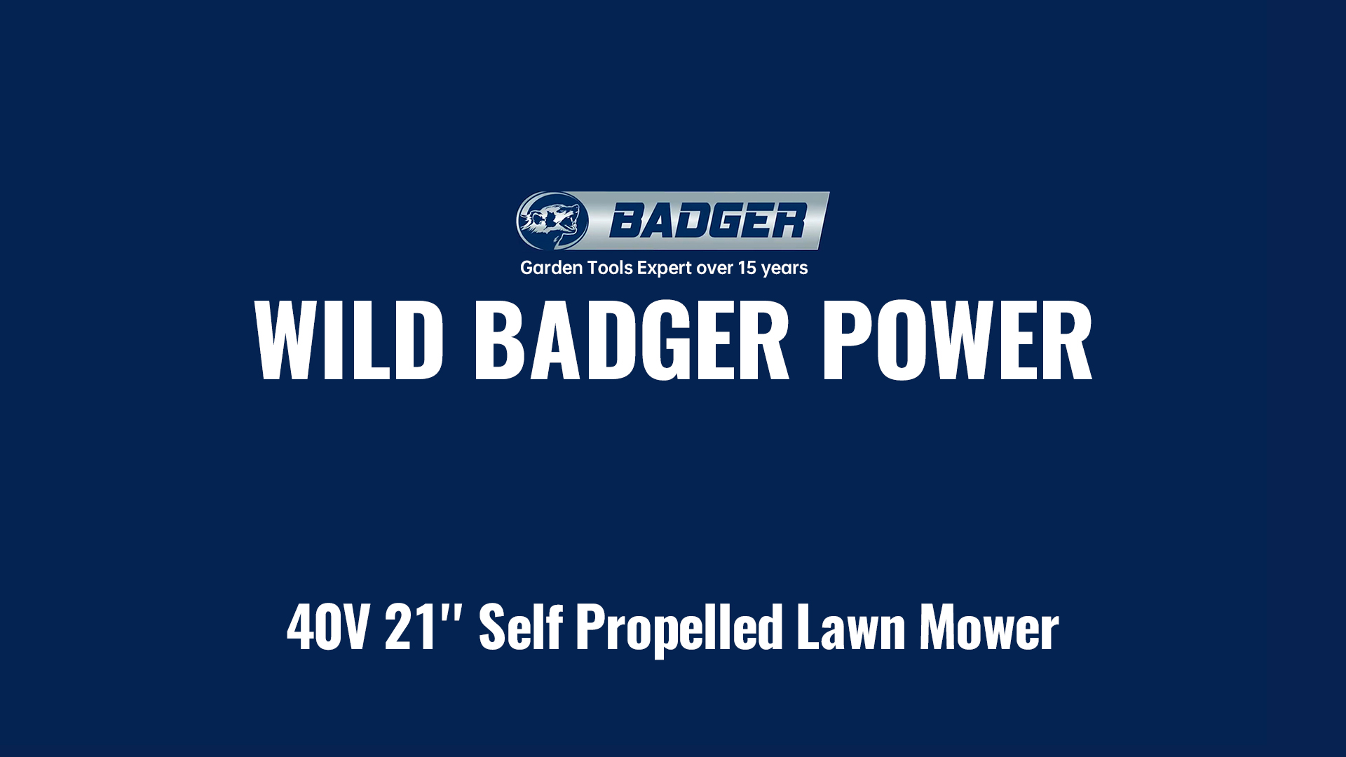 thumbnail video image 2 of Wild Badger Power 40V 21″ Cordless Lawn Mower Brushless, 3,200 sq ft/0.073 ac, 2×4.0Ah Batteries & Fast Charger, 7-Position Heights,for Medium-to-Large Lawns, 2 of 8