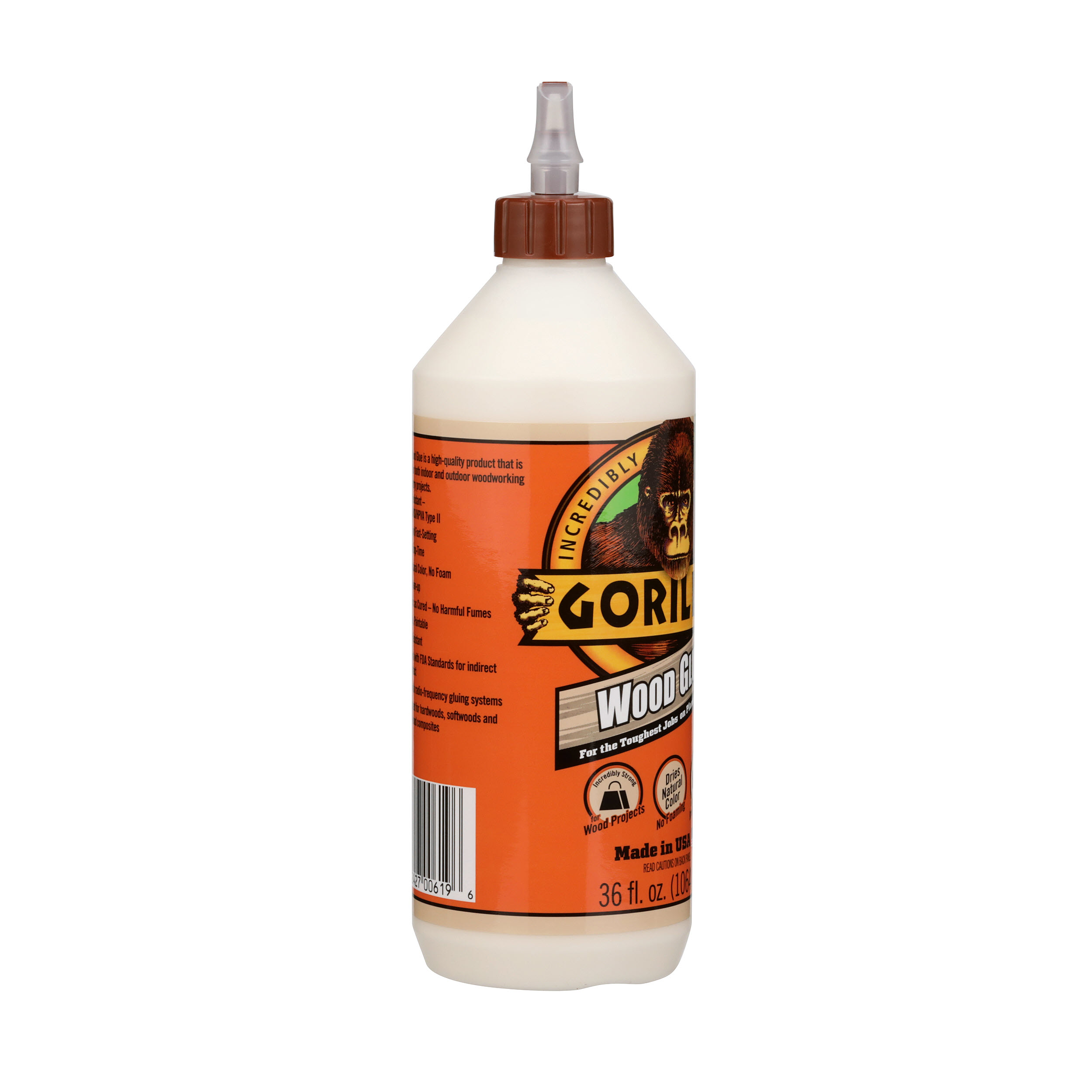 Gorilla 6206001 Wood Glue, Light Tan/Milky, 36 Ounce Tube: Wood