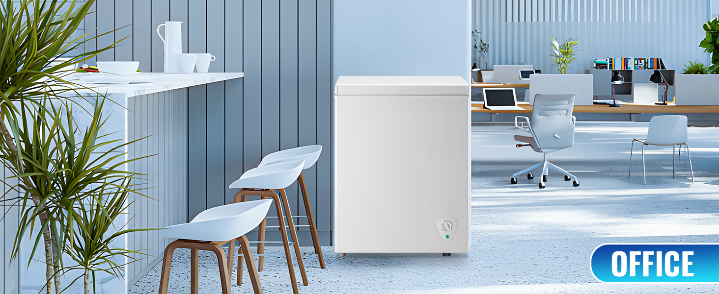 thumbnail video image 2 of TACOOL Chest Freezer 4.5 Cu.ft Large Capacity with 2 Removable Basket Small Mini Deep Freezer Top Open Door Black, 2 of 8