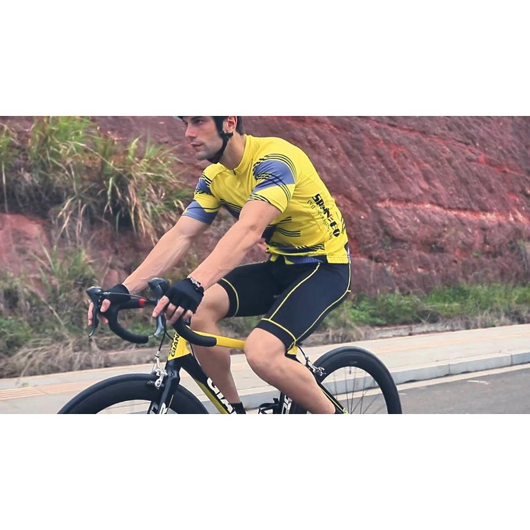 Cycling Gear Padded Mountain Bike Jersey Sponeed Padded Mountain Bike Jersey Cycling Jersey Sponeed Mens Set Short  Sleeve Biking Shirt Quick