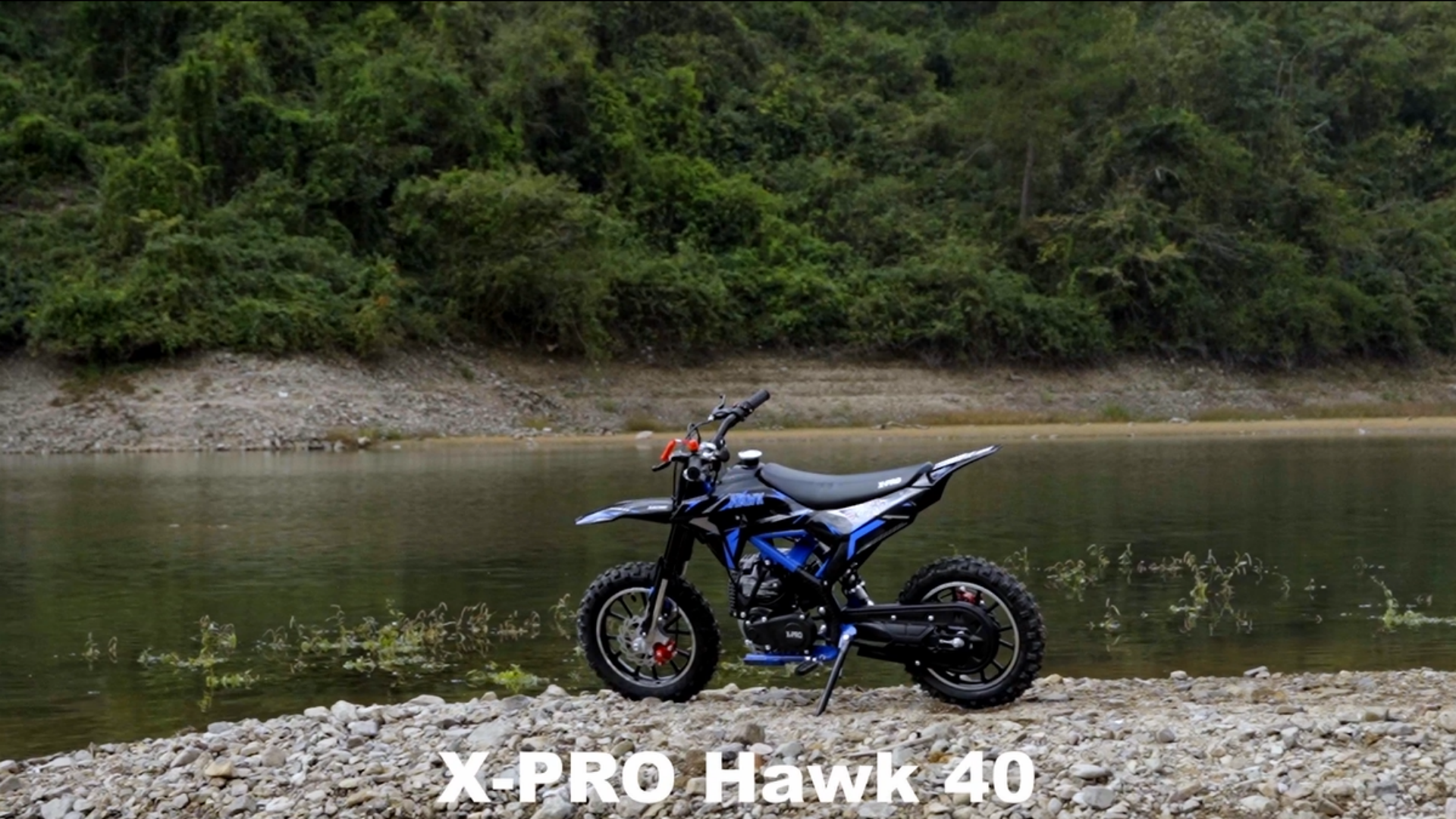 thumbnail video image 2 of X-Pro Brand New Hawk 40cc Gas Power 4 Stroke Mini Pit Dirt Bike Pull Start for kids with 10" Wheels, 2 of 7