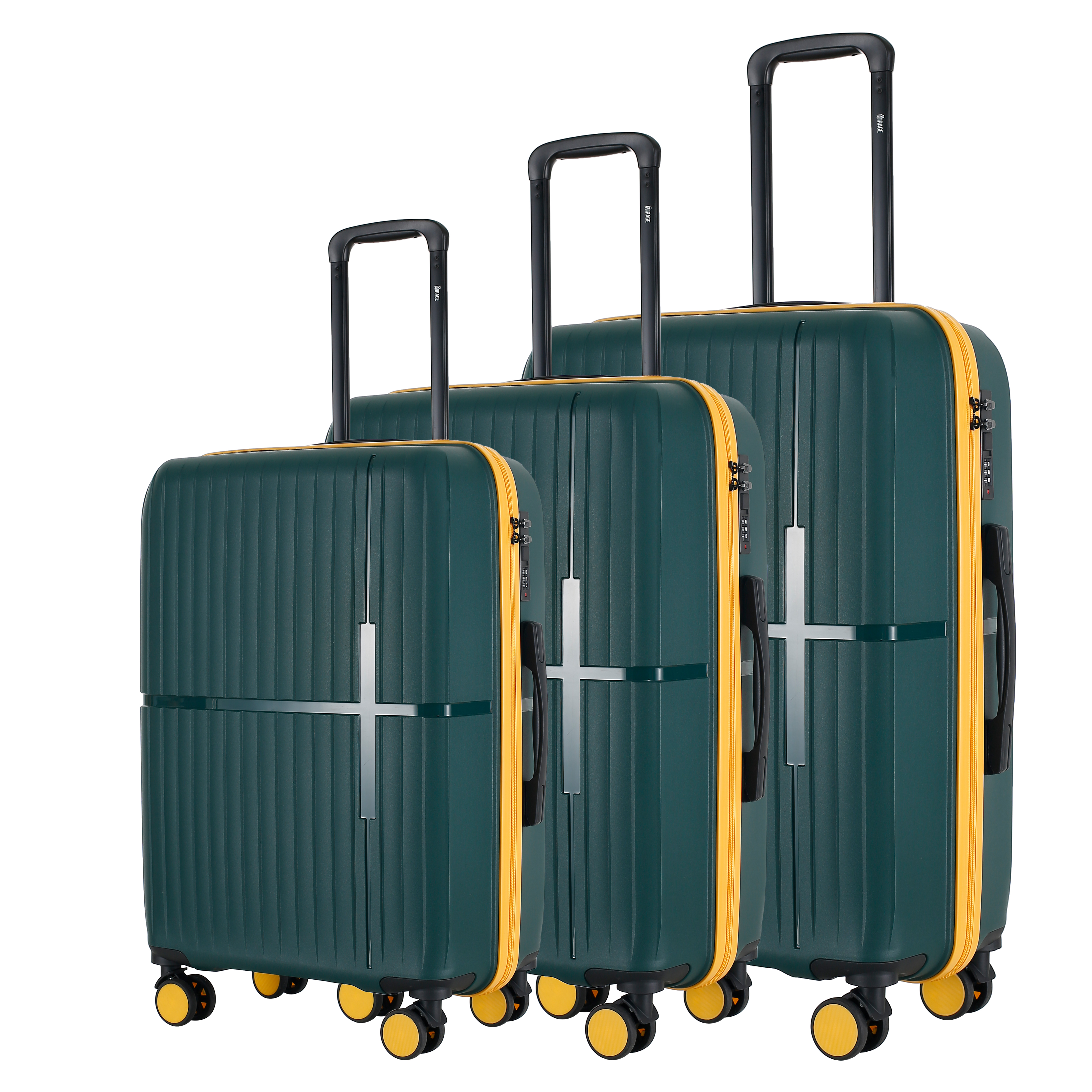 thumbnail video image 2 of GALA 3-Piece Luggage Set - Polycarbonate Hardshell, Lightweight, 360° Dual Spinning Wheels, Combo Lock - 20", 24", 28", 2 of 3