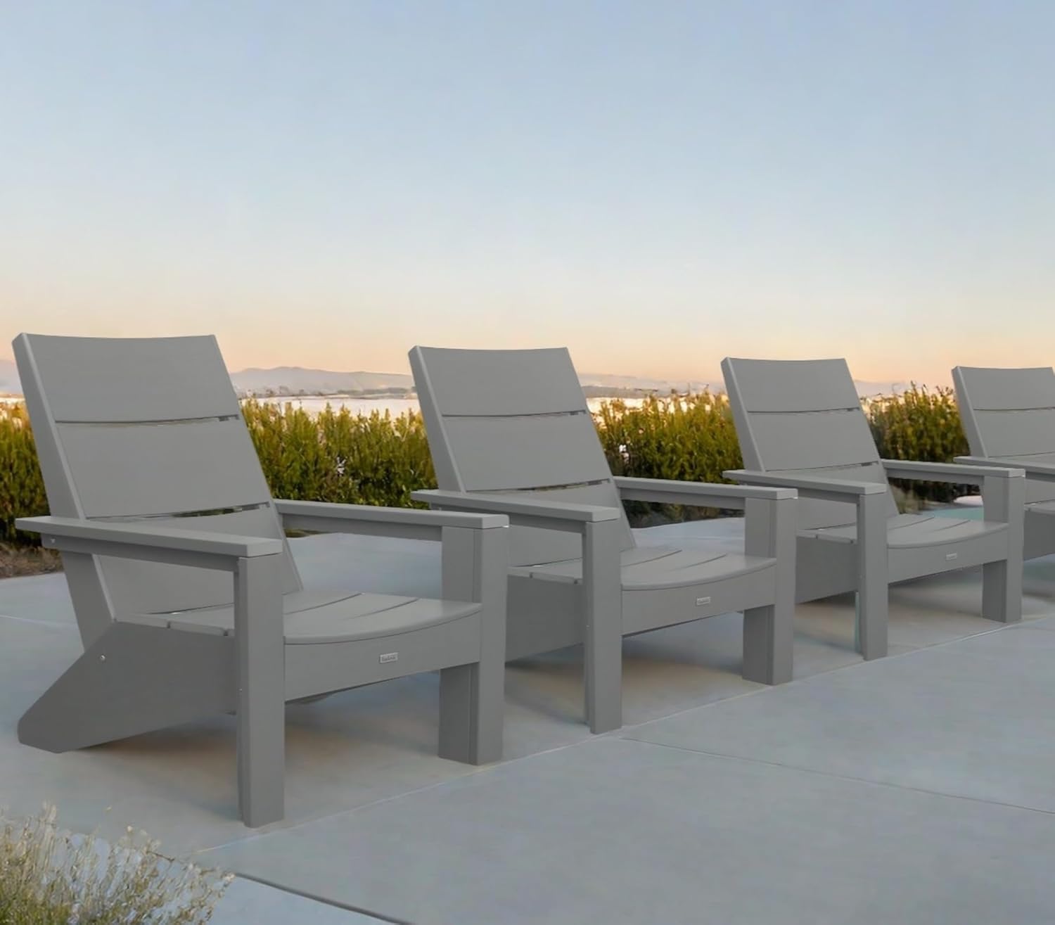 thumbnail video image 2 of Krikacy Adirondack Chair Set of 2,All-Weather Plastic Heavy-Duty,for Fire Pit,Patio,Garden,Grey, 2 of 8