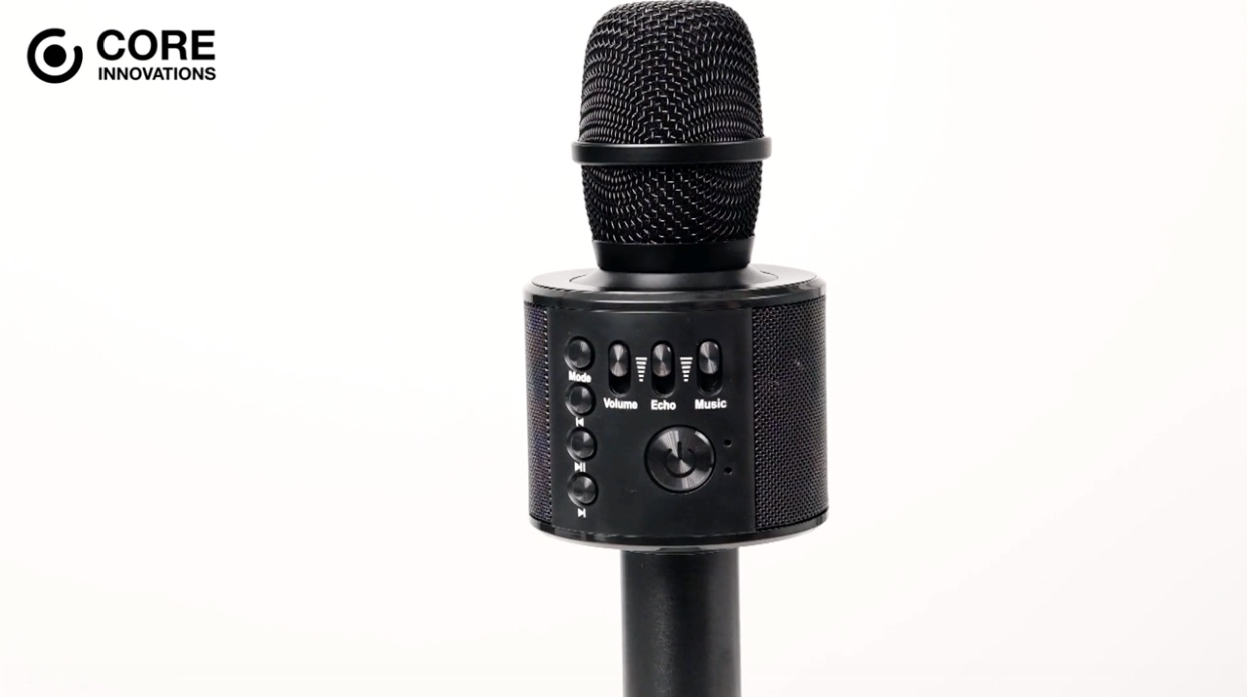 thumbnail video image 2 of Open Box Core Innovations Wireless Bluetooth Karaoke Microphone, Built-in Speakers, HD Recording, Fun for Parties!, 2 of 9