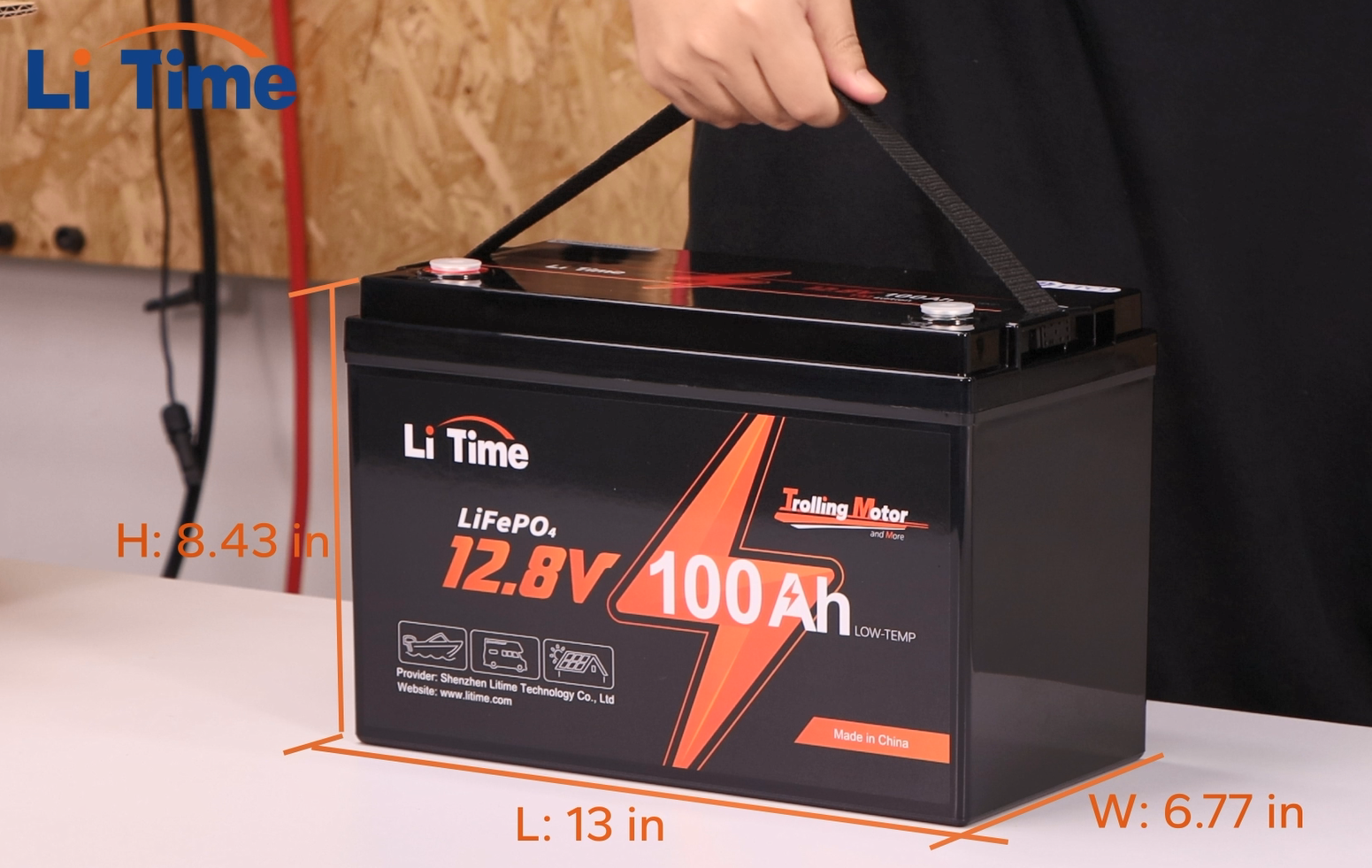 thumbnail video image 2 of LiTime 2 Pack 12V 100Ah TM LiFePO4 Battery 15000 Deep Cycles Trolling Motors Lithium Battery, 2 of 8