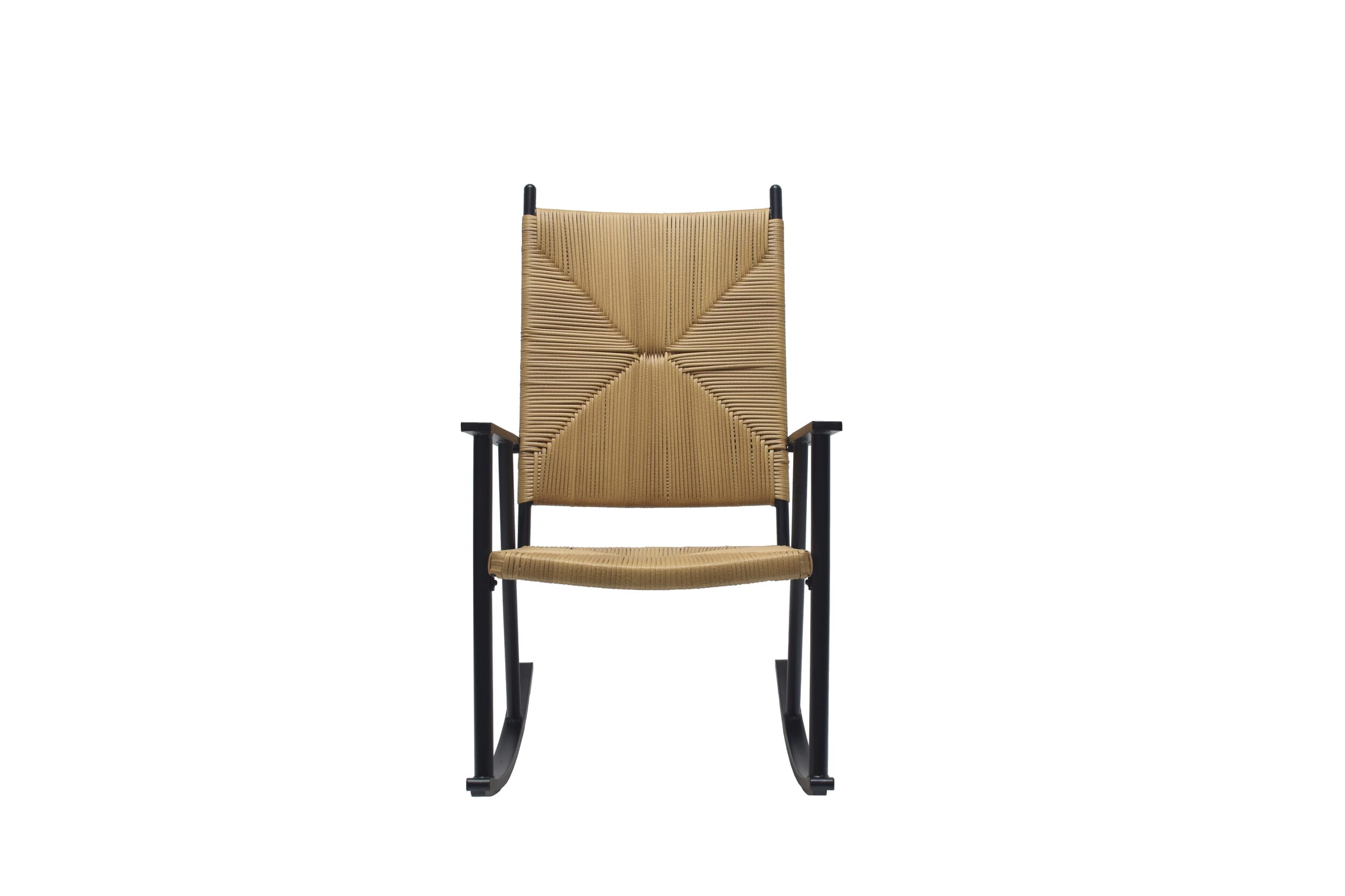 Better Homes Gardens Ventura Outdoor Steel Rocking Chair Natural Rush Weave Walmart
