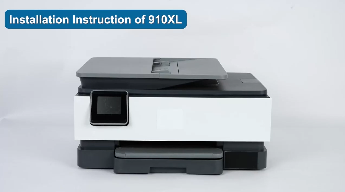 thumbnail video image 2 of 910XL Ink Cartridge Black Compatible for HP 910 910XL High Capactiy for HP OfficeJet Pro 8020 8024 8025 8028 8035 OfficeJet 8022 8010 8012 8014 8015 8018 Printer Ink Toner (Black, 2-Pack), 2 of 8