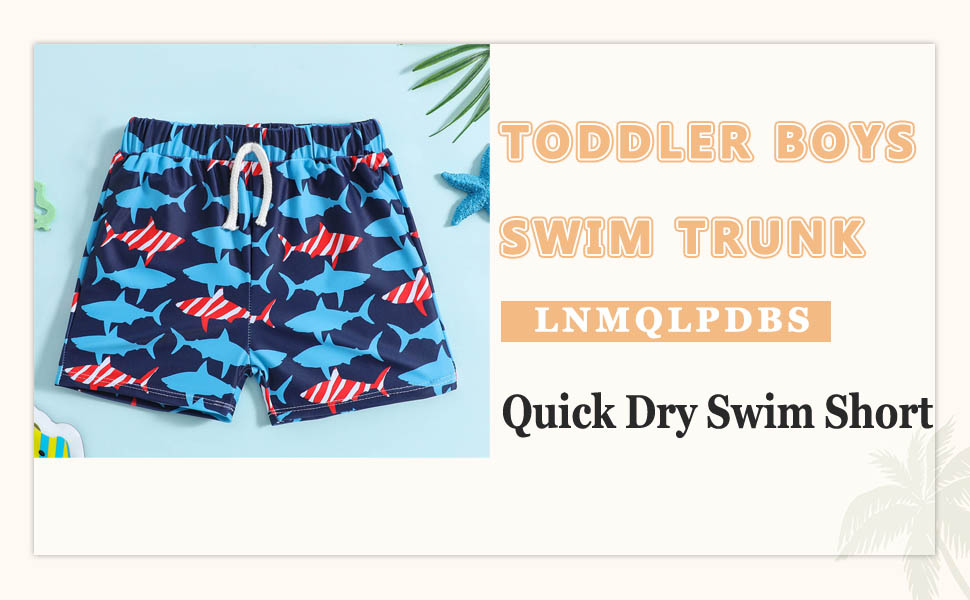 thumbnail video image 2 of LNMQLPDBS Toddler Boy Swim Trunks Independence Day Red White for Blue Striped Animal Printed Quick Dry Swim Shorts Elastic Kids Swimsuits Boys for Swimming Pool Surfing for Seaside Play, 2 of 7