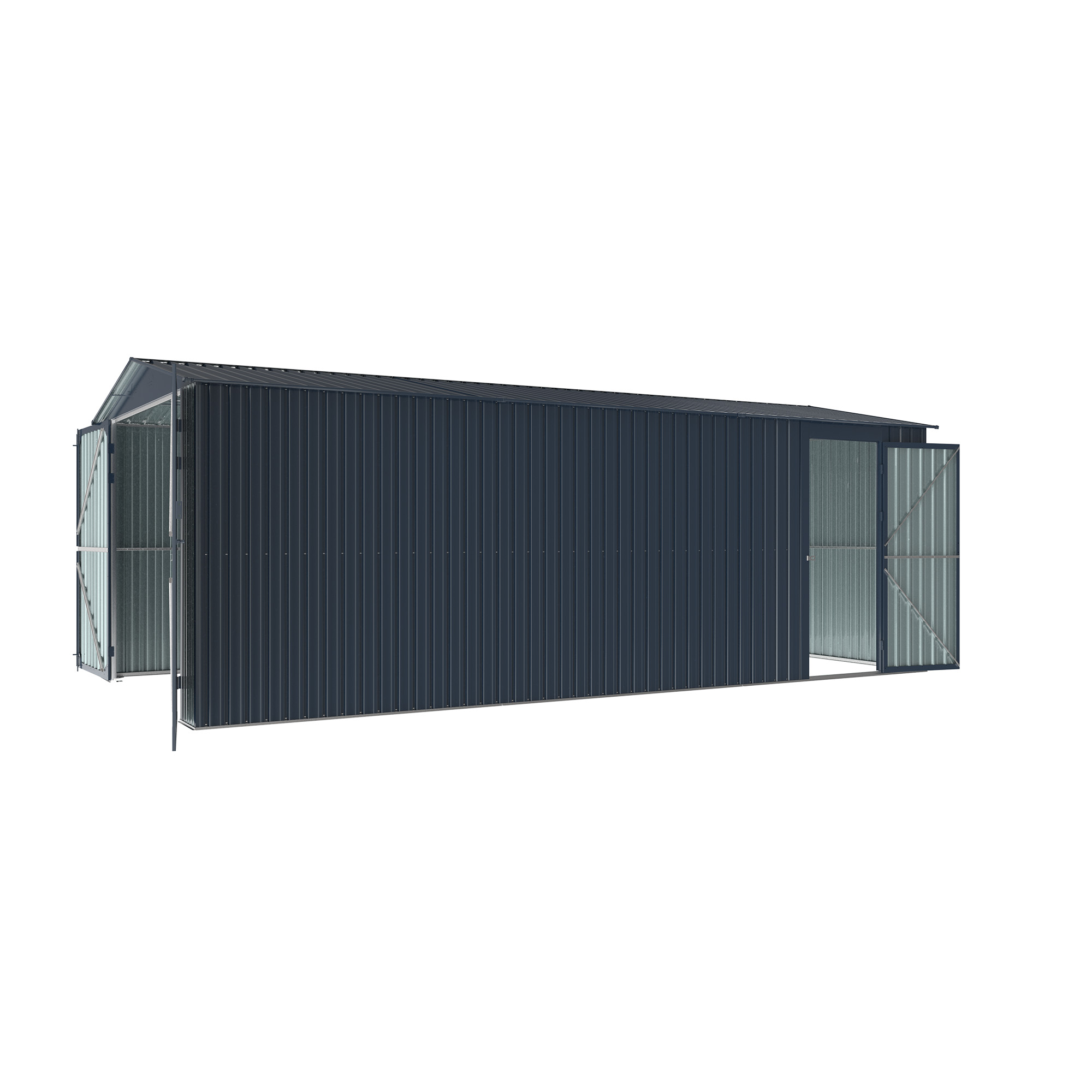 10'x20' Plus Upgraded Metal Garage Shed with Double Front Doors