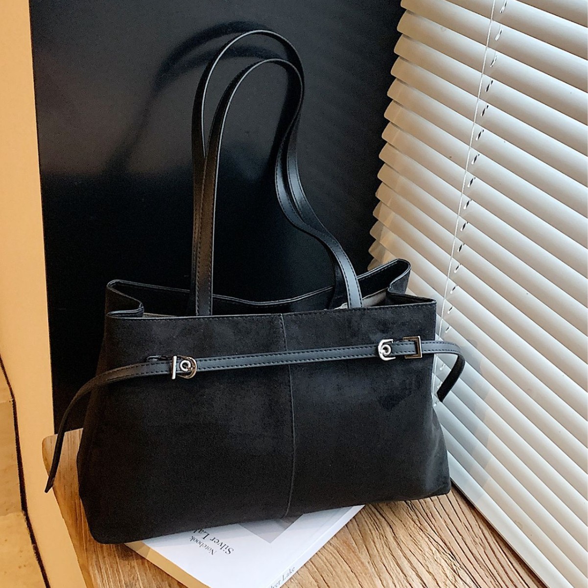 thumbnail video image 2 of SPEKSEE Faux Suede Tote Bag Large Capacity Hobo Handbag Shoulder Bag Underarm Bag for Women Work Shopping Travel, 2 of 19