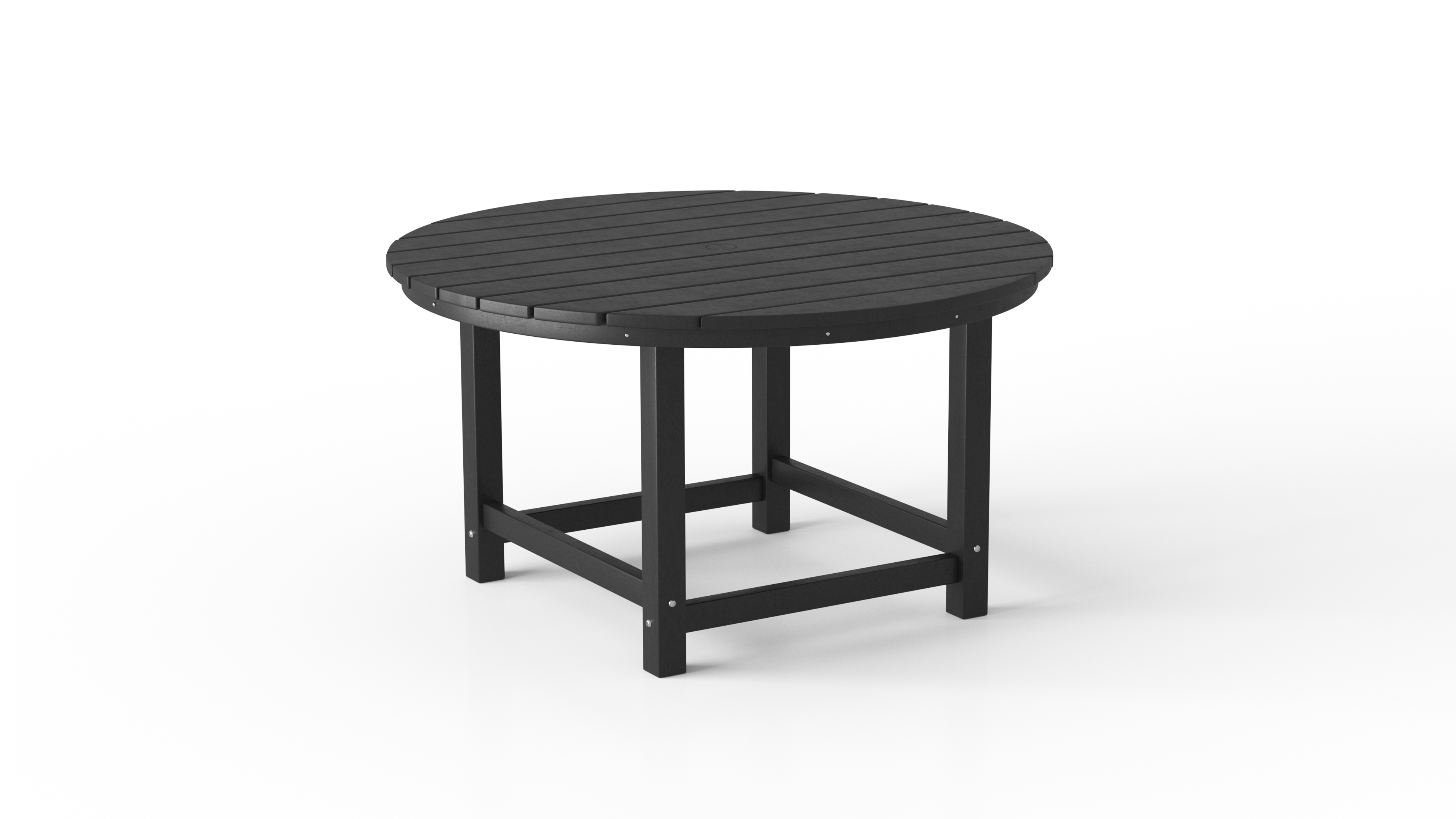 thumbnail video image 2 of WestinTrends Malibu Kids Outdoor Patio Furniture HDPE 38" Wide Round Dining Table, Teak, 2 of 15