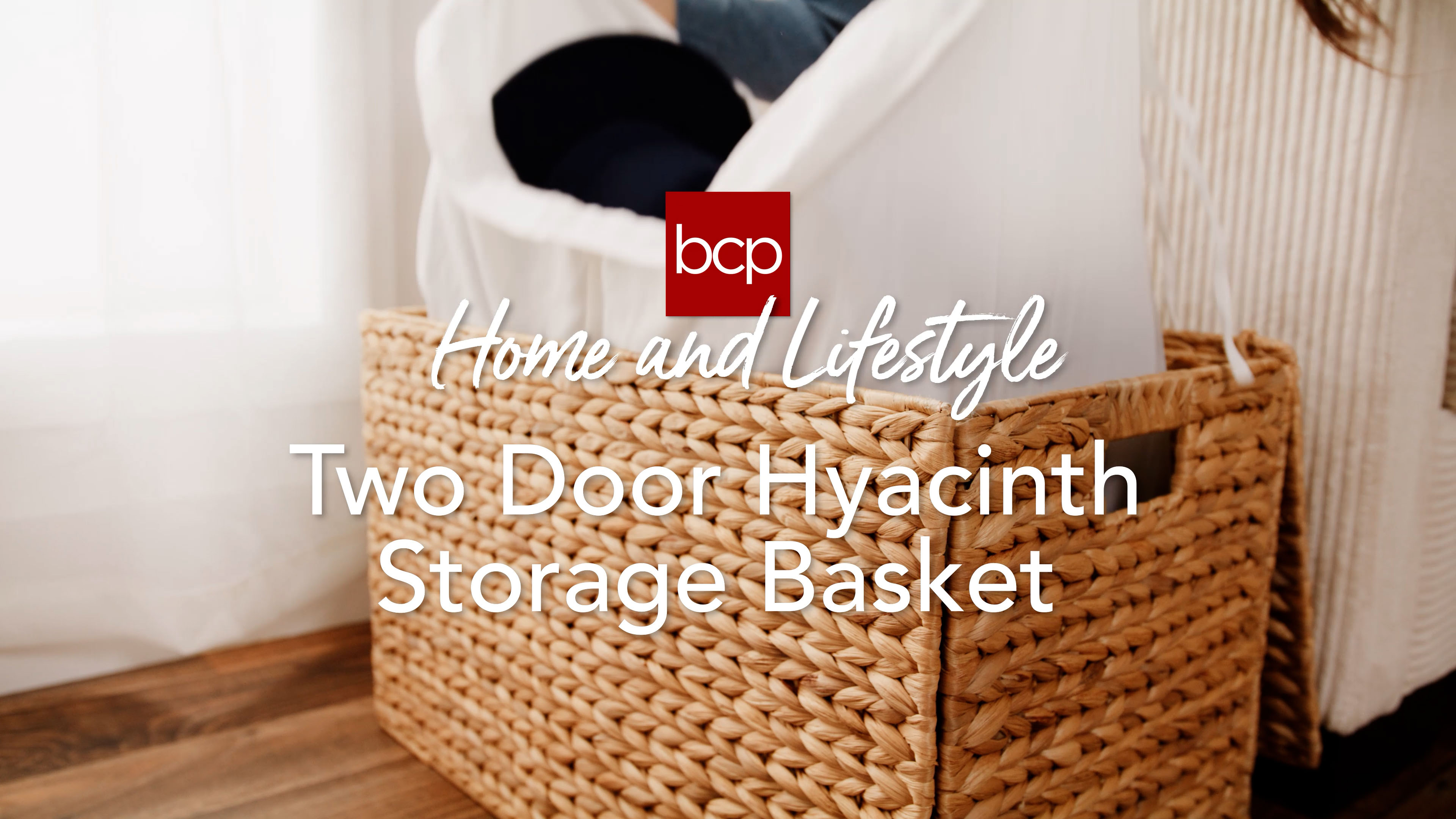 thumbnail video image 2 of Best Choice Products Large Storage Basket w/ Separate Lid, Washable Sectioned Liner Bag  - Natural, 2 of 10