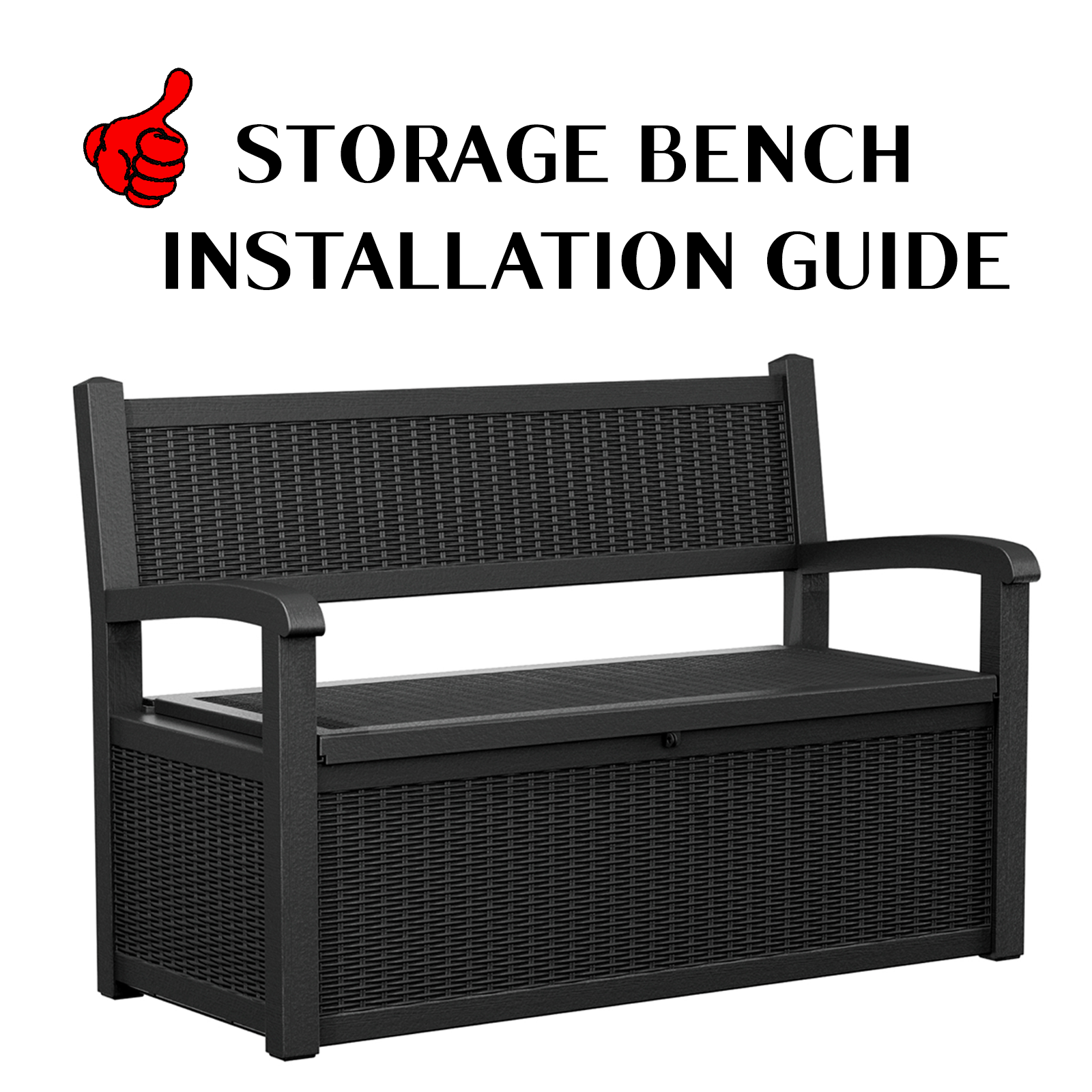 thumbnail video image 2 of EasyUp 80 Gallon Storage Bench Deck Box Waterproof Lockable,Outdoor Storage Furniture for Patio,Garden and Porch,Tools and Cushions（Gray）, 2 of 9