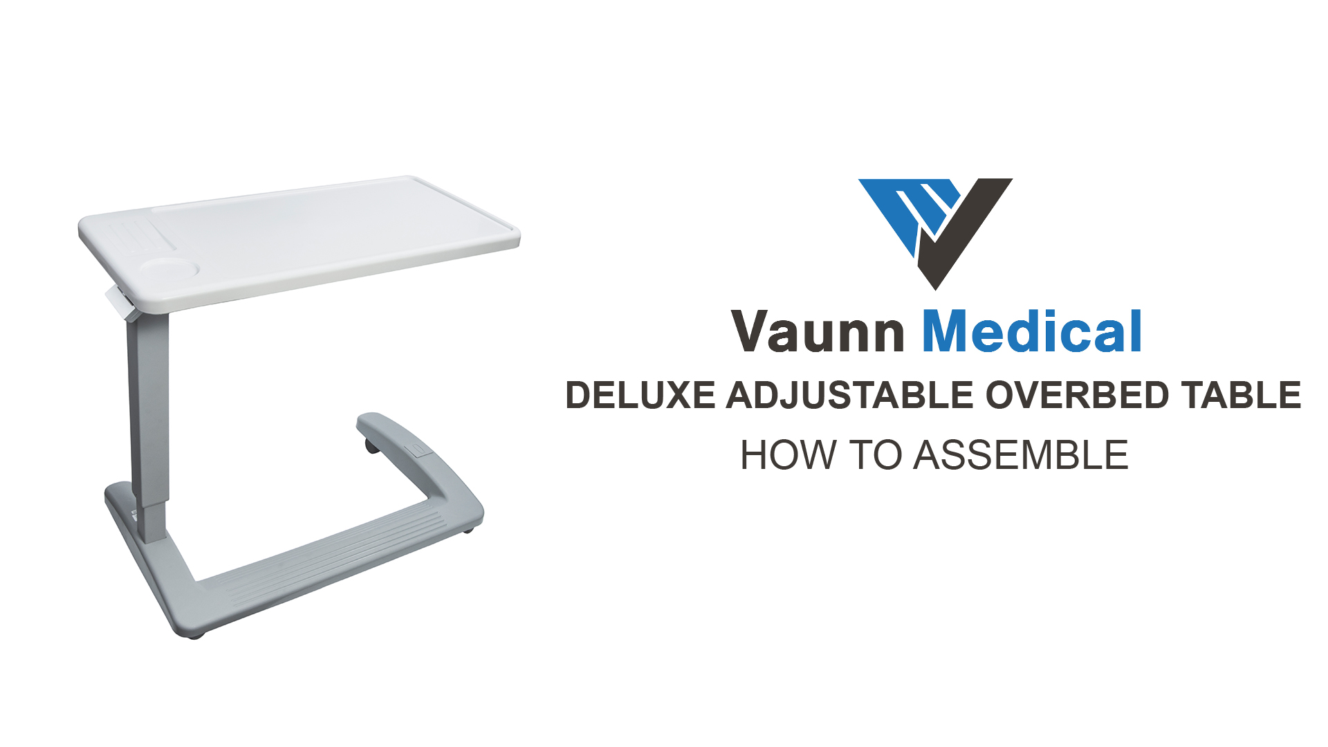 おいどんページ Vaunn Adjustable Height Medical Overbed Bedside Table with