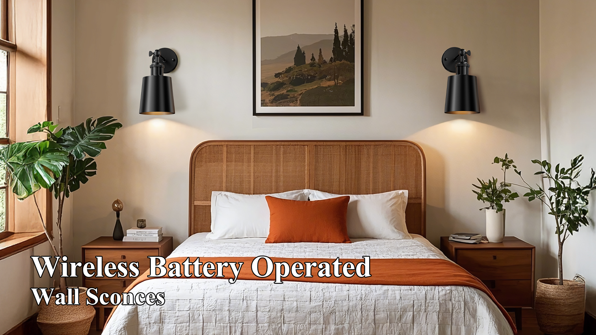 thumbnail video image 2 of 2 Pack Wall Lights 18 Colors Wall Lamps Battery Operated Wall Sconces with Timer and Remote Control, 2 of 11