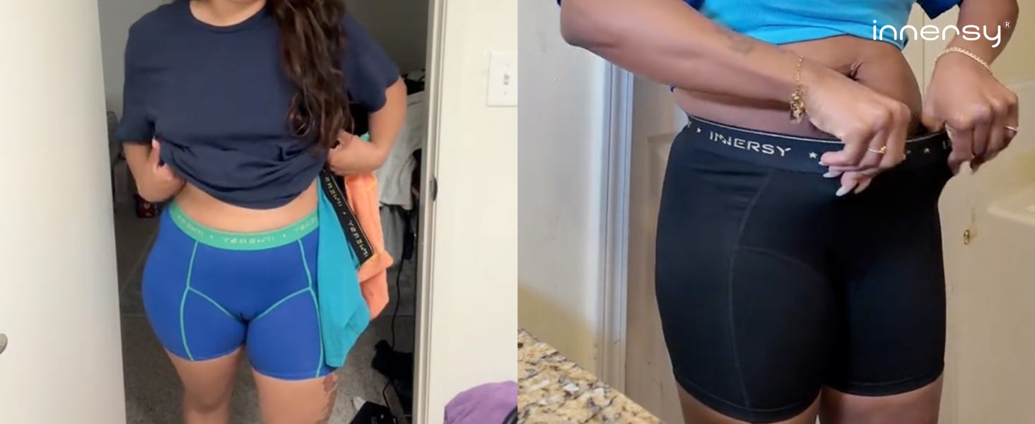 thumbnail video image 2 of INNERSY Boyshorts Underwear for Women Cotton Women's Panties Boxer Briefs 3-Pack(2XL,Calm Steady), 2 of 8