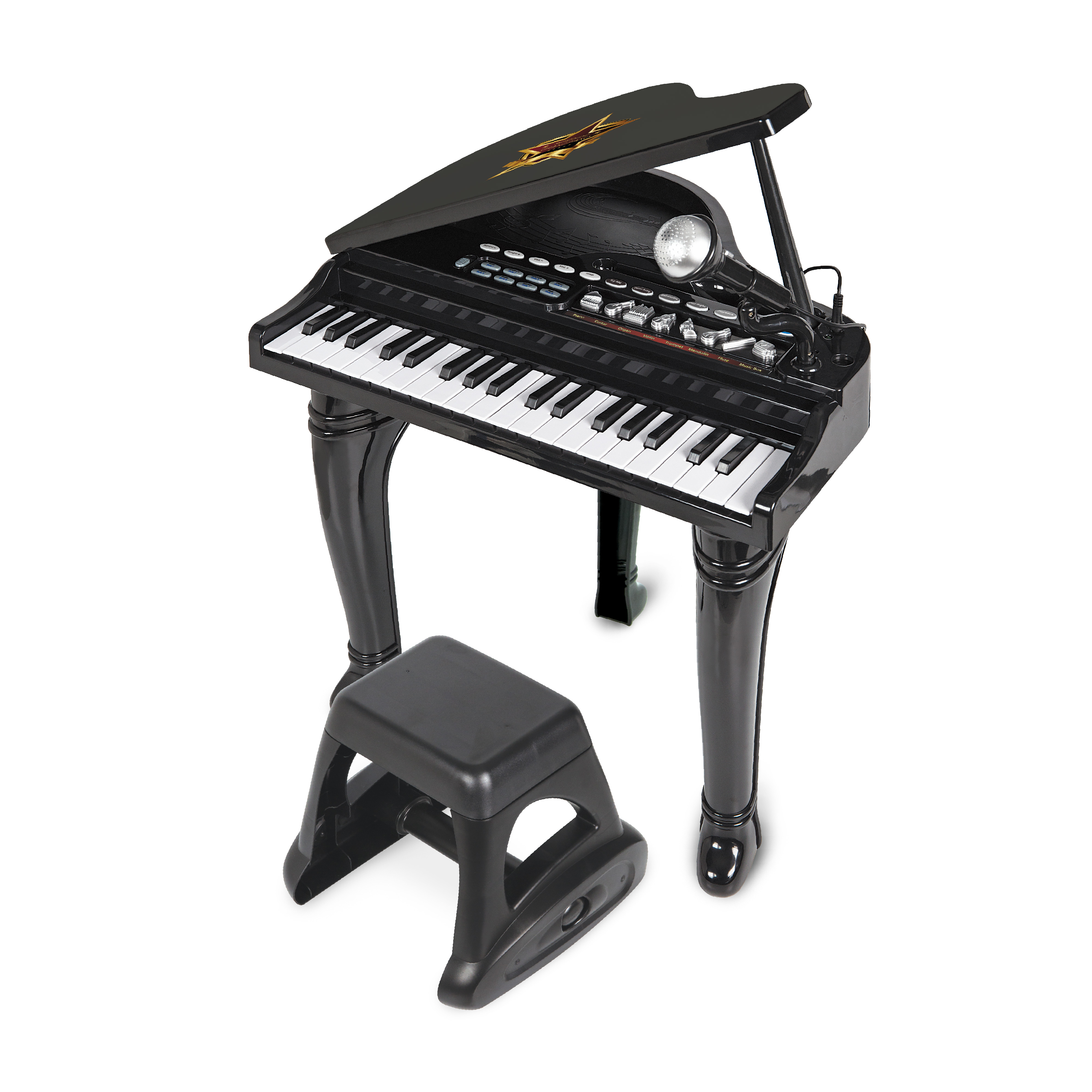 thumbnail video image 2 of Winfun Symphonic Grand Toy Piano Set With Stool  (3 Pieces), 2 of 11