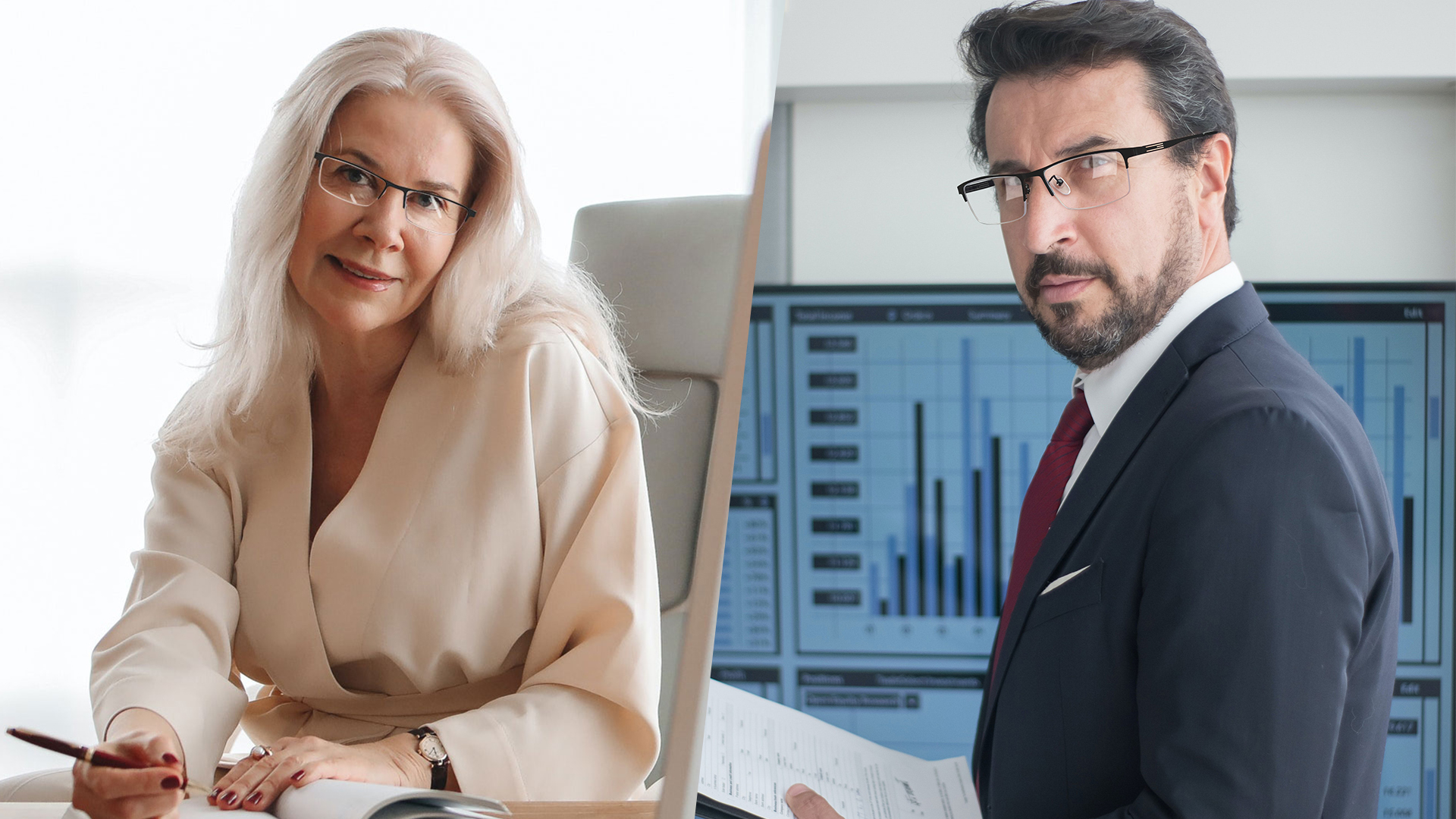 thumbnail video image 2 of Joopin 1.00 Rectangular Readers for Women Men, Blue Light Blocking Metal Half Frame Computer Readers, 2 of 9