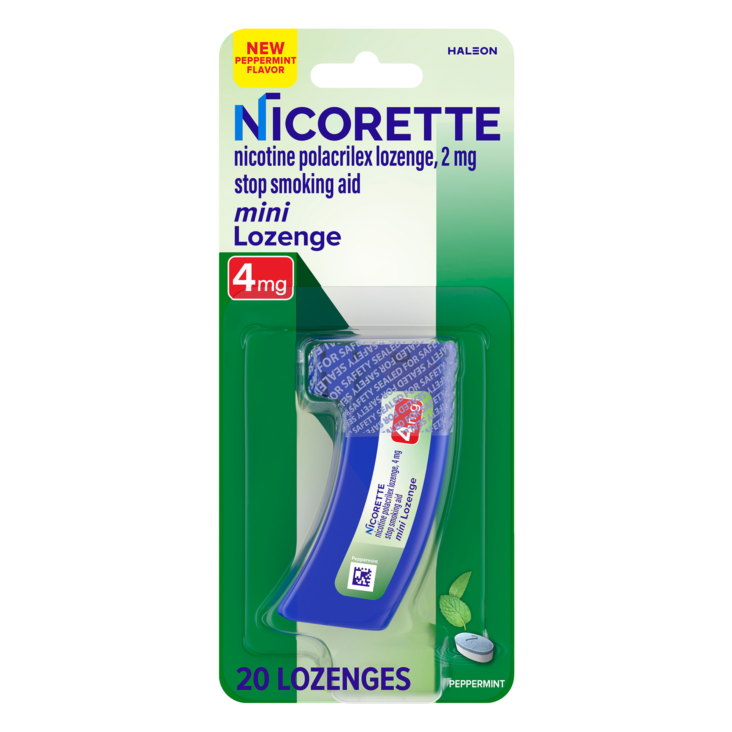 thumbnail video image 2 of Nicorette Mini Nicotine Lozenges, 4 Mg Stop-Smoking Aid, Peppermint Flavor, 20 Count, 2 of 15
