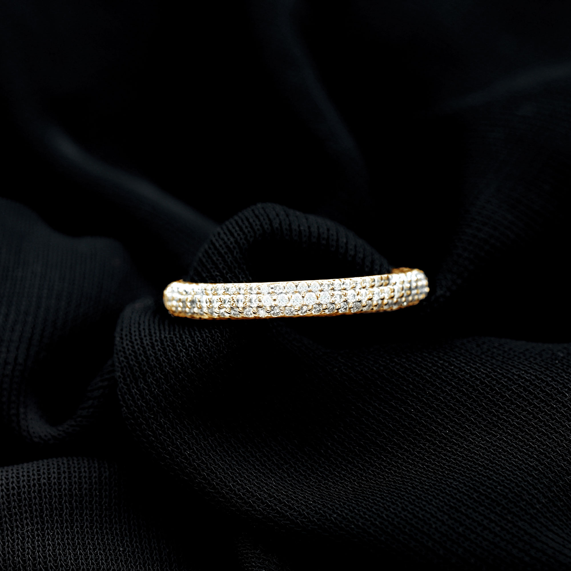 thumbnail video image 2 of Rosec Jewels 3/4 CT Moissanite Half Eternity Anniversary Ring, Moissanite Ring for Women Gold, Semi Eternity Fine Jewelry Ring, 10K White Gold, US 12.50, 2 of 9