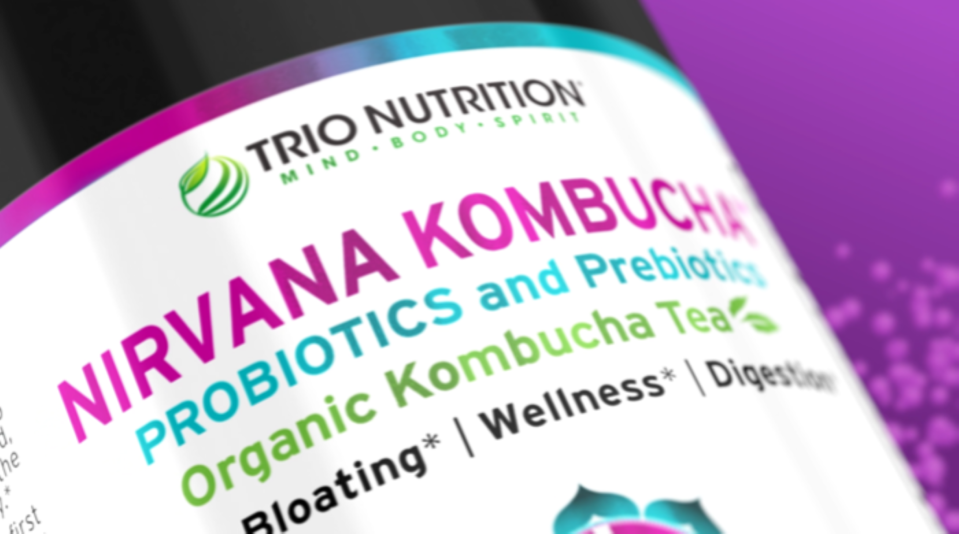 thumbnail video image 2 of Trio Nutrition Nirvana Kombucha | Billions of Multi-Strain Probiotics, Prebiotic & Organic Kombucha Tea | Eases Bloating, Digestive & Immune Support for Men & Women | Supports PH Balance*, 2 of 7